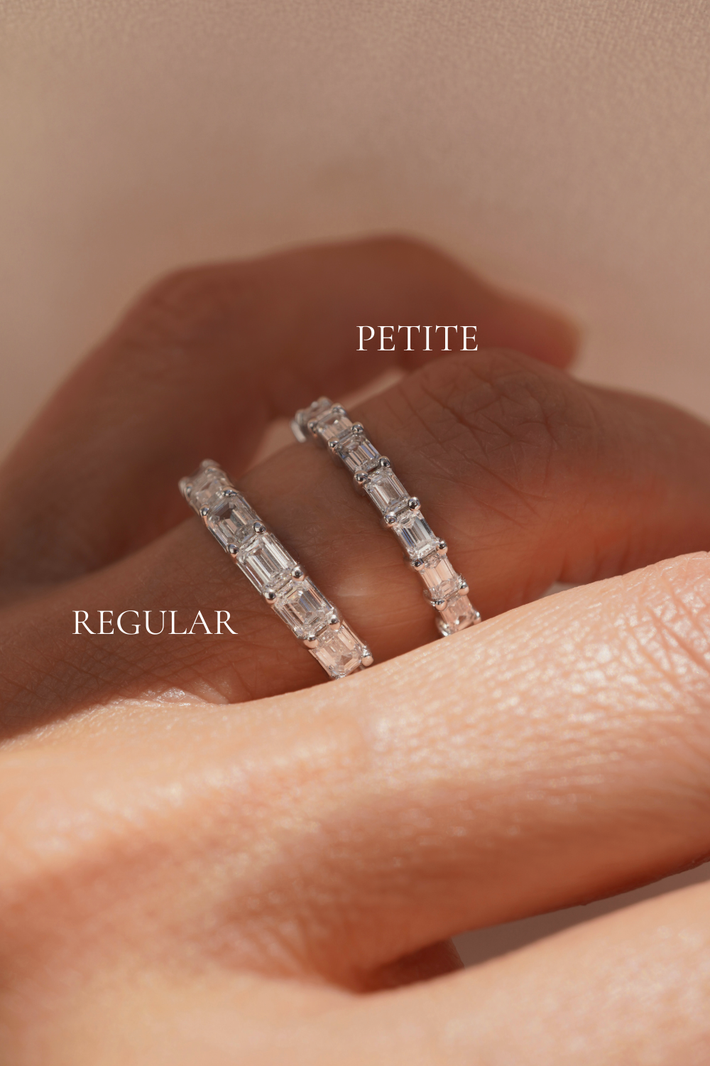 Lab Grown East-West Emerald Band