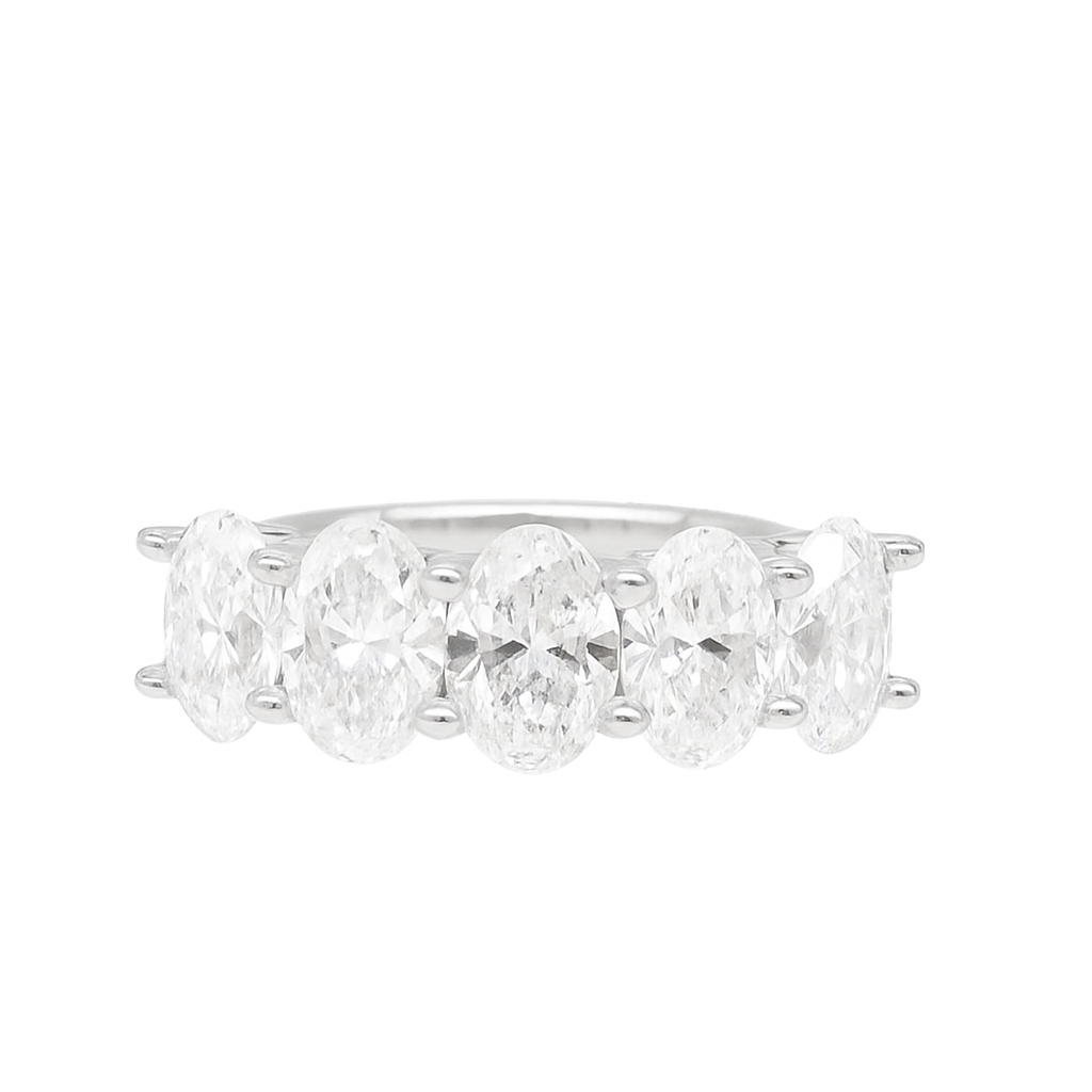 1.00ct Natural 5 Oval Diamond Band