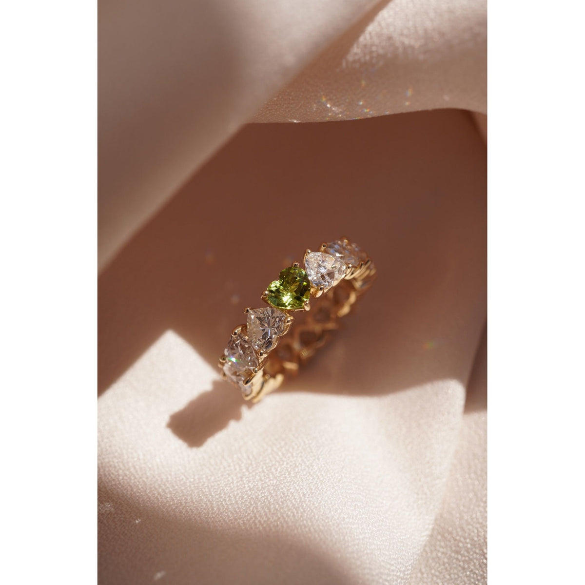 Custom Gemstone Heart Band