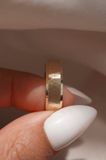 Hammered Beveled Band
