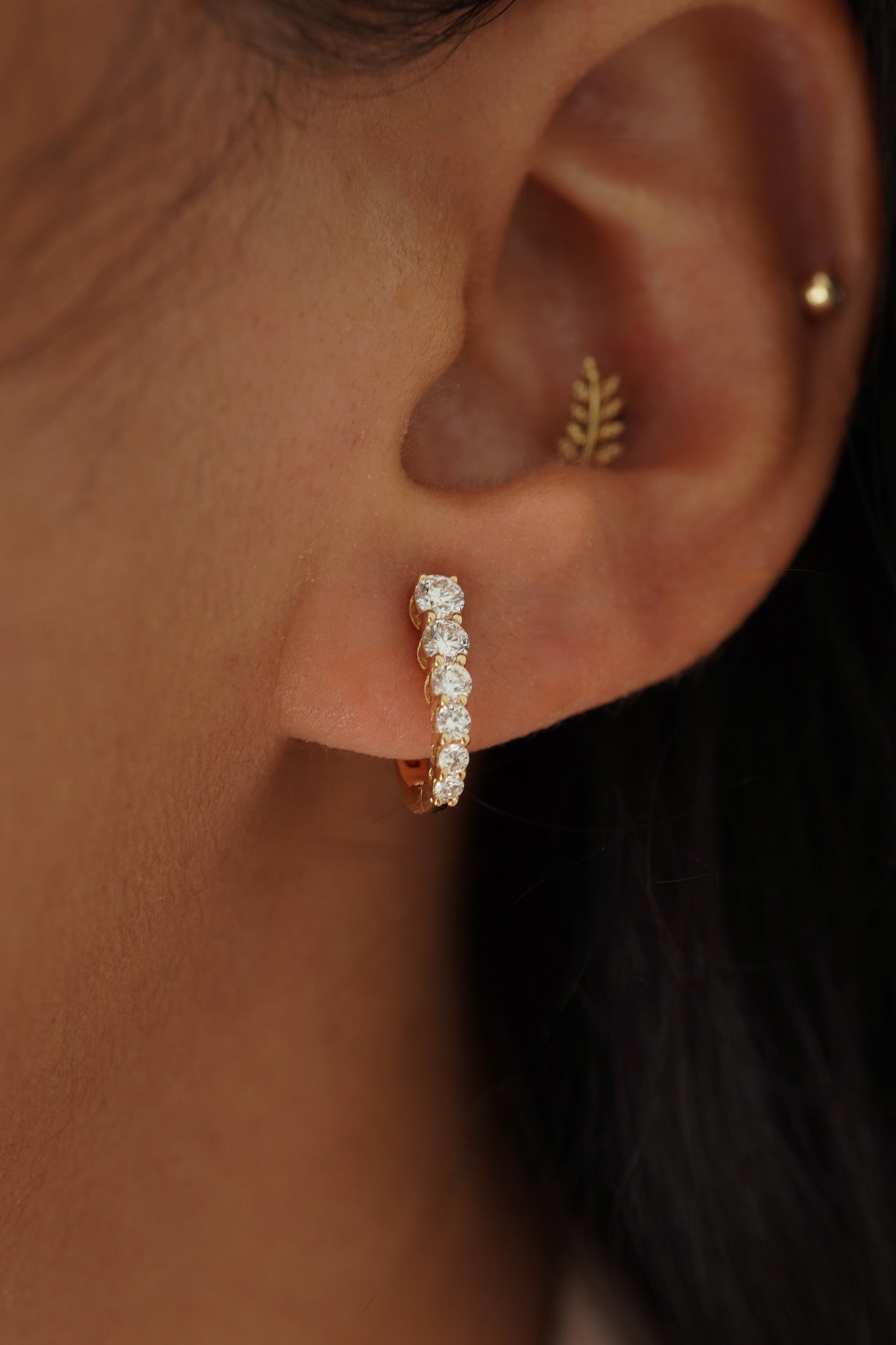 Graduated Diamond Huggies