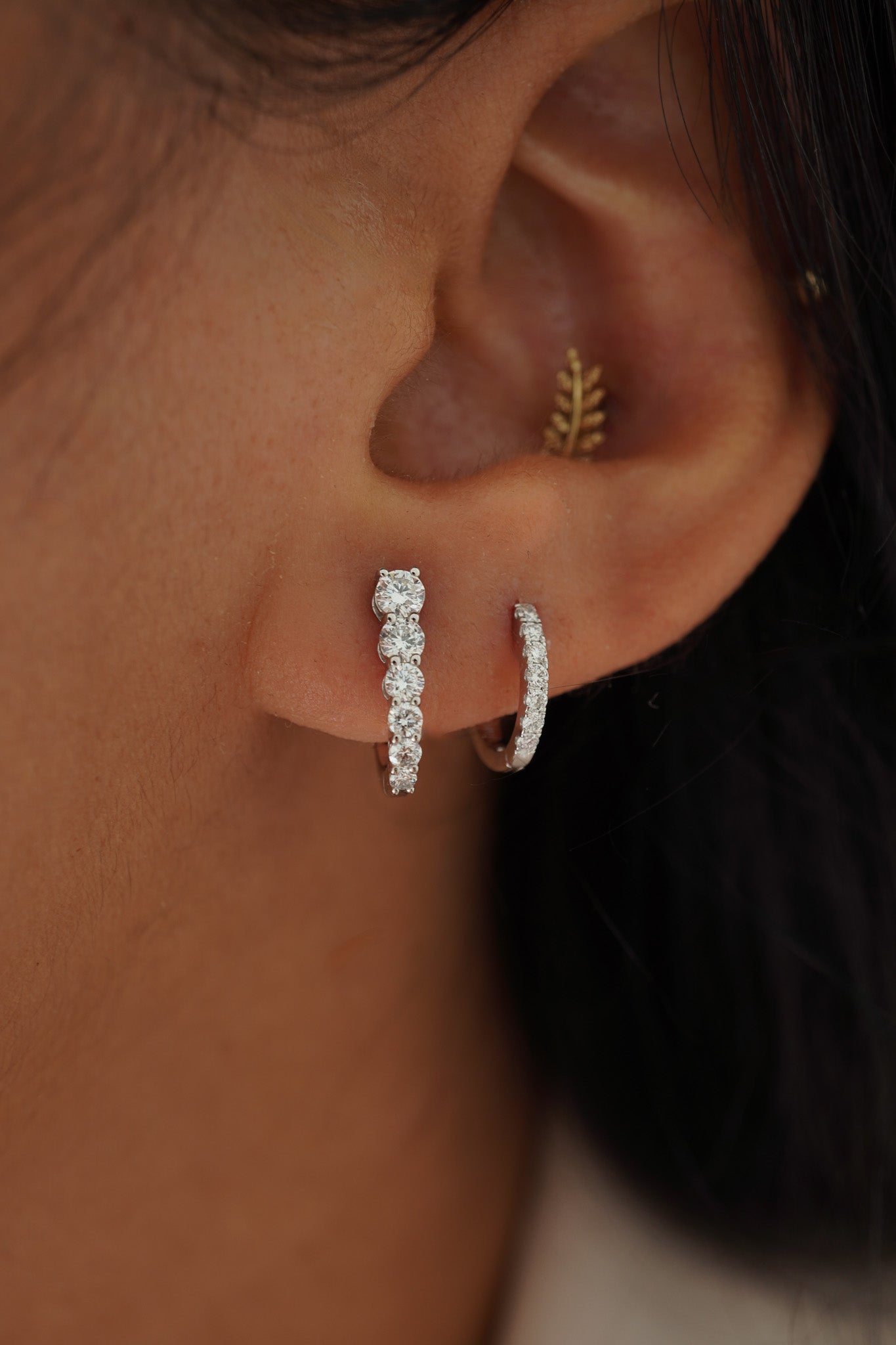 Graduated Diamond Huggies