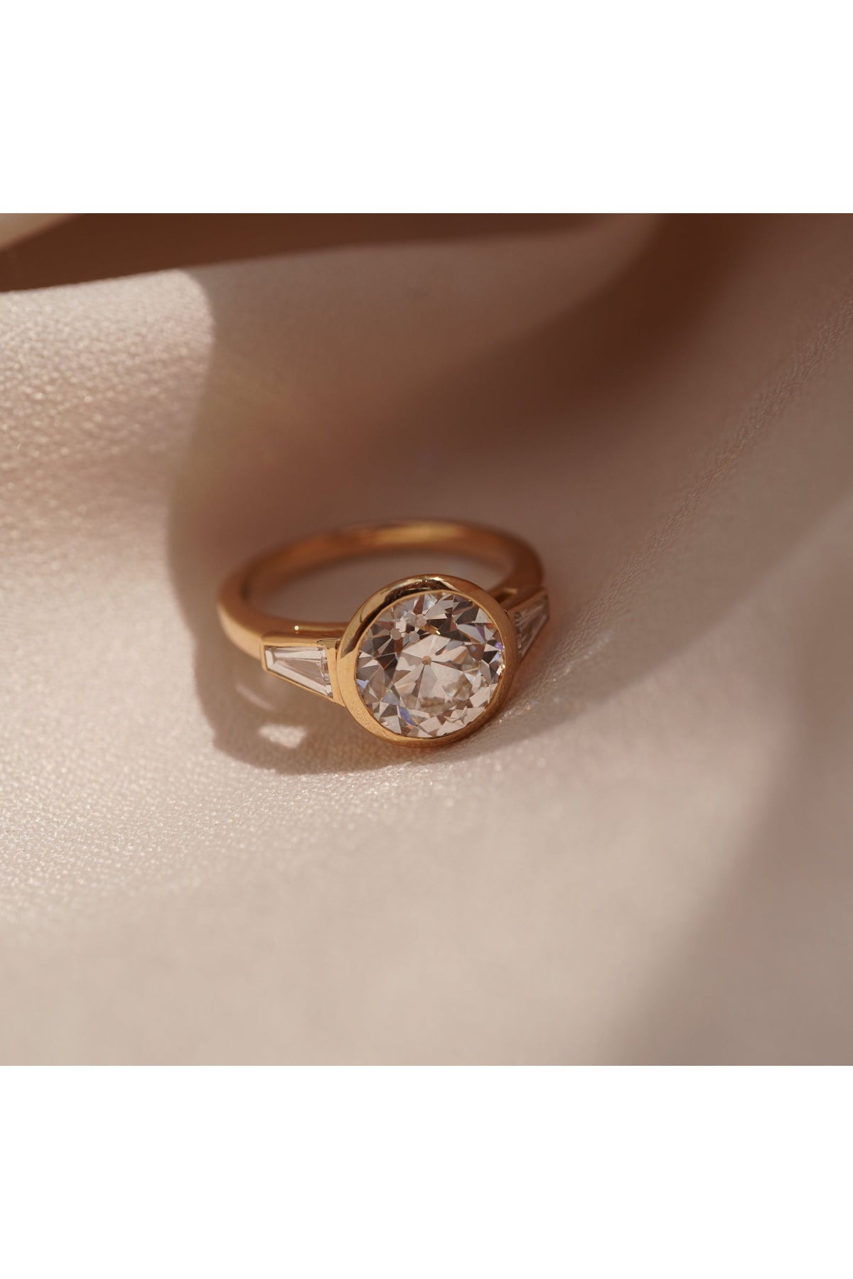 Old European Three Stone Ring