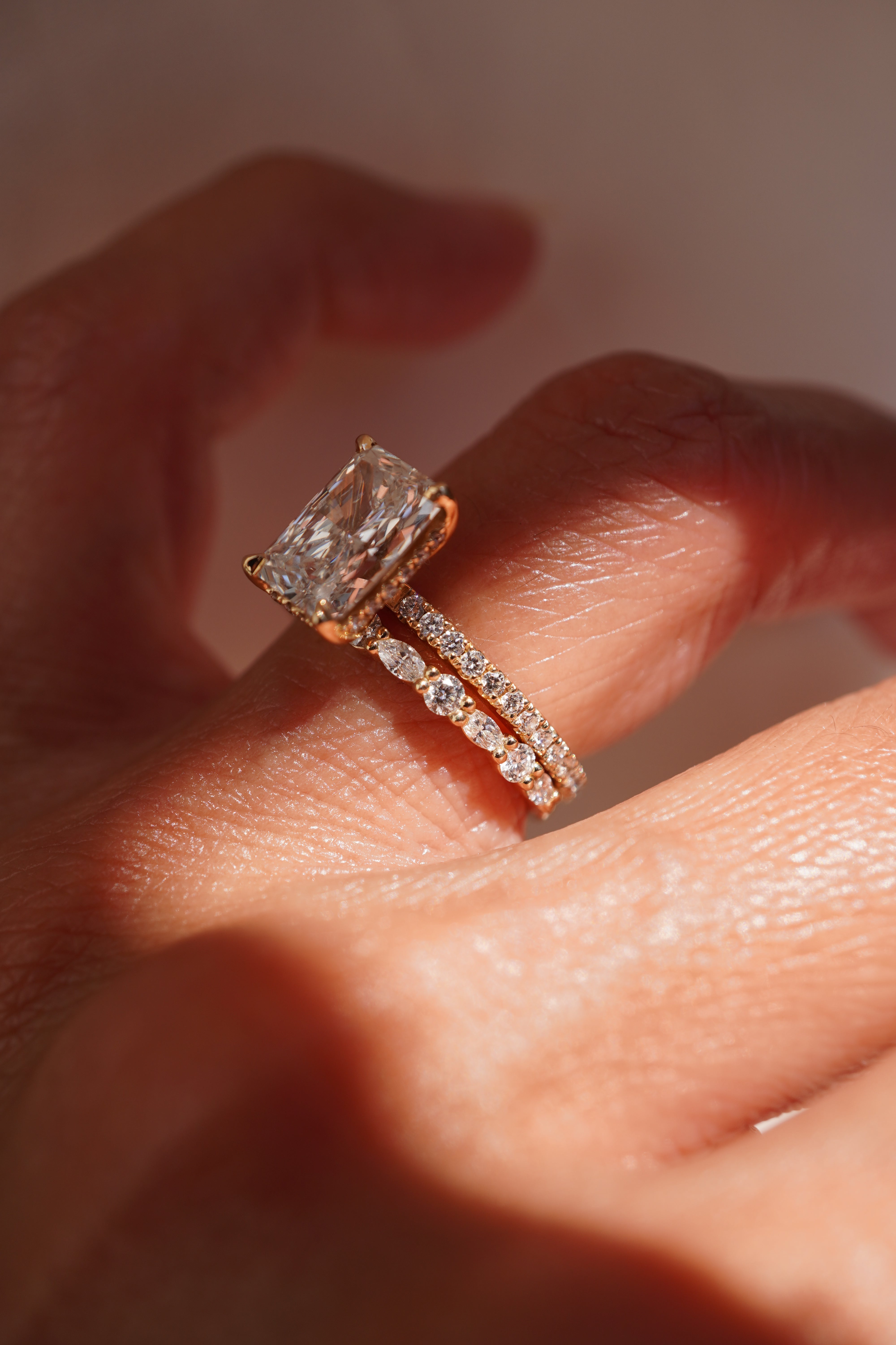 Petite Marquise and Round Diamond Band
