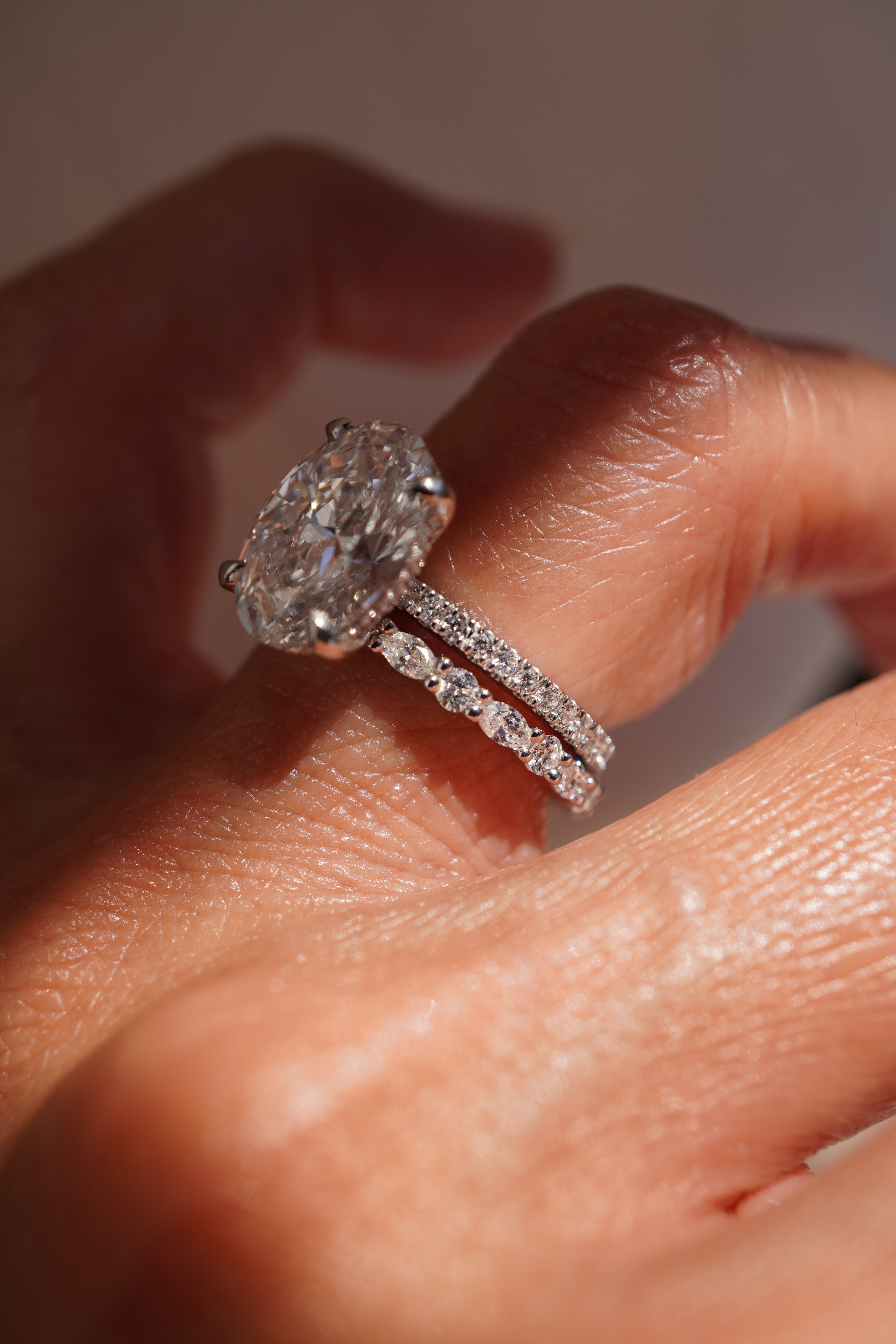 Petite Marquise and Round Diamond Band