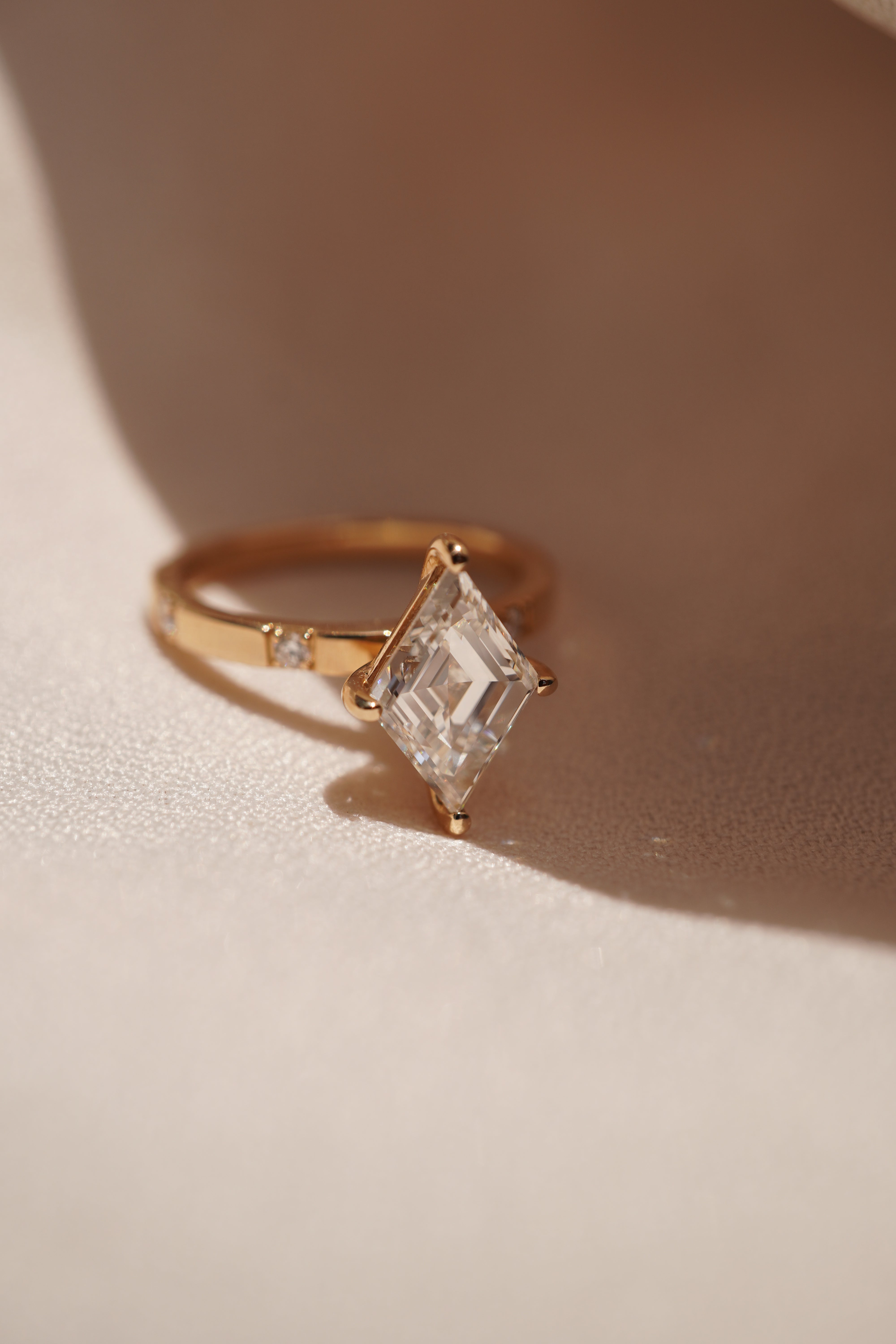 Lozenge Diamond Inlay Ring