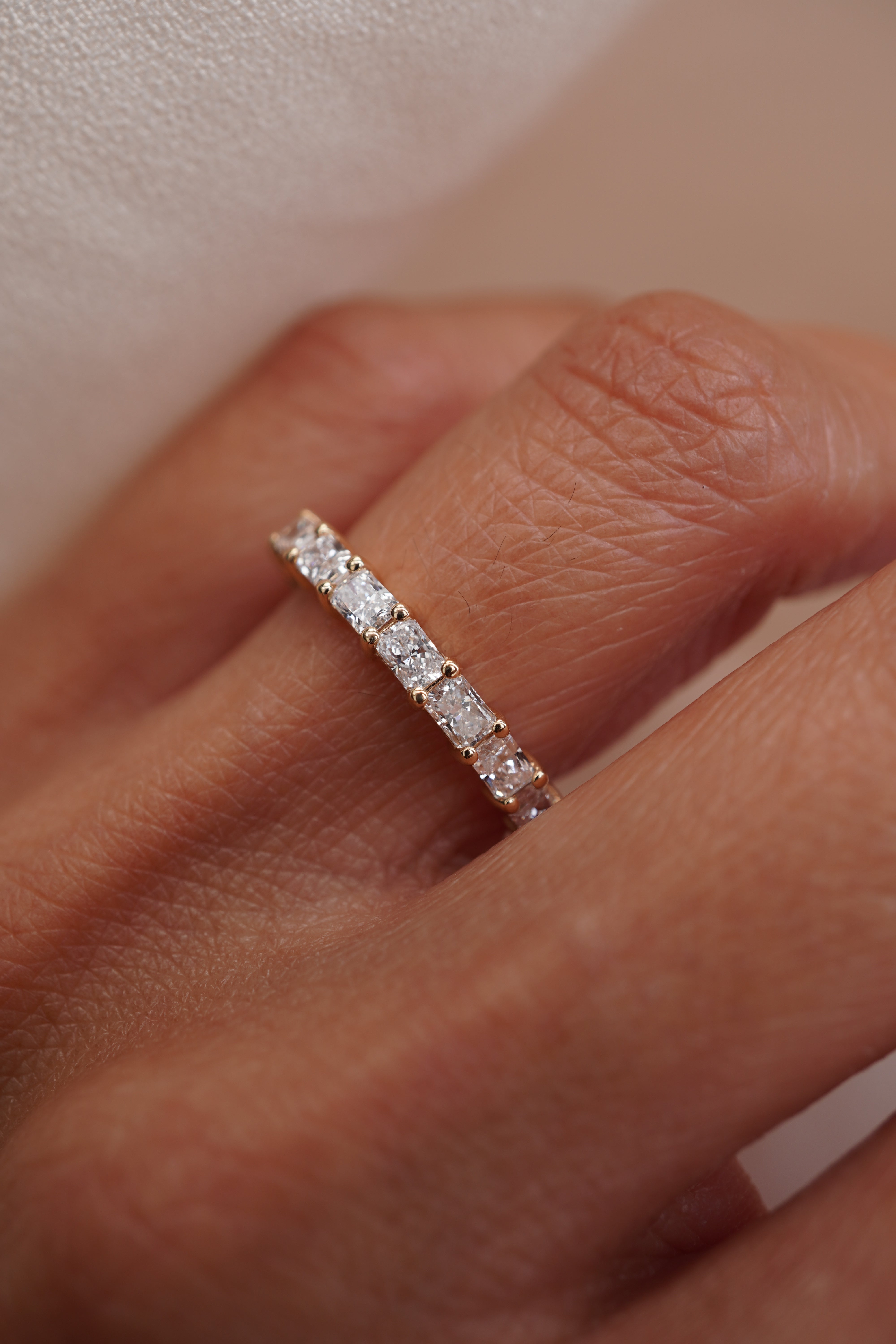 Lab Grown Petite East-West Radiant Band