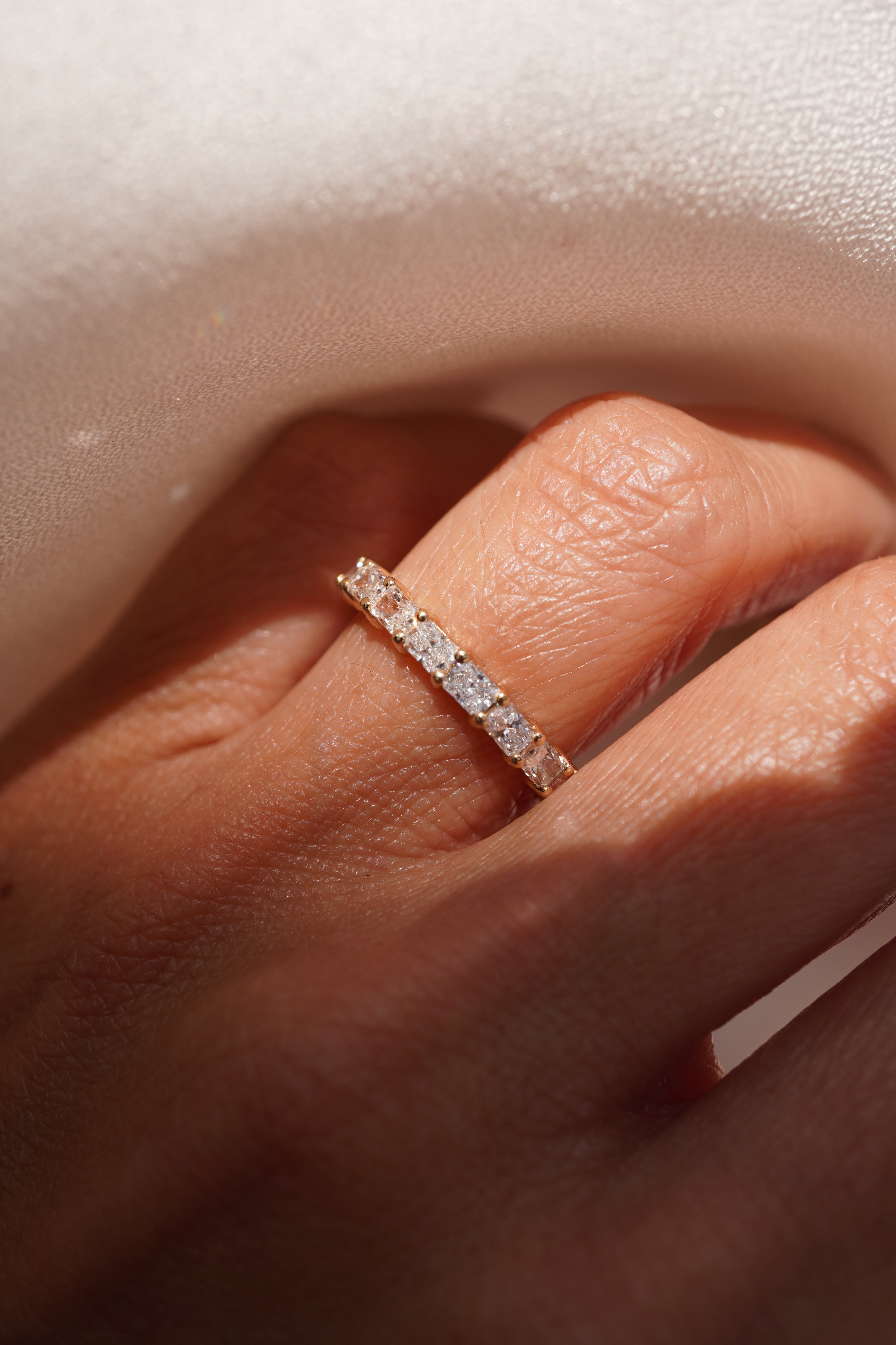 Lab Grown Petite East-West Radiant Band