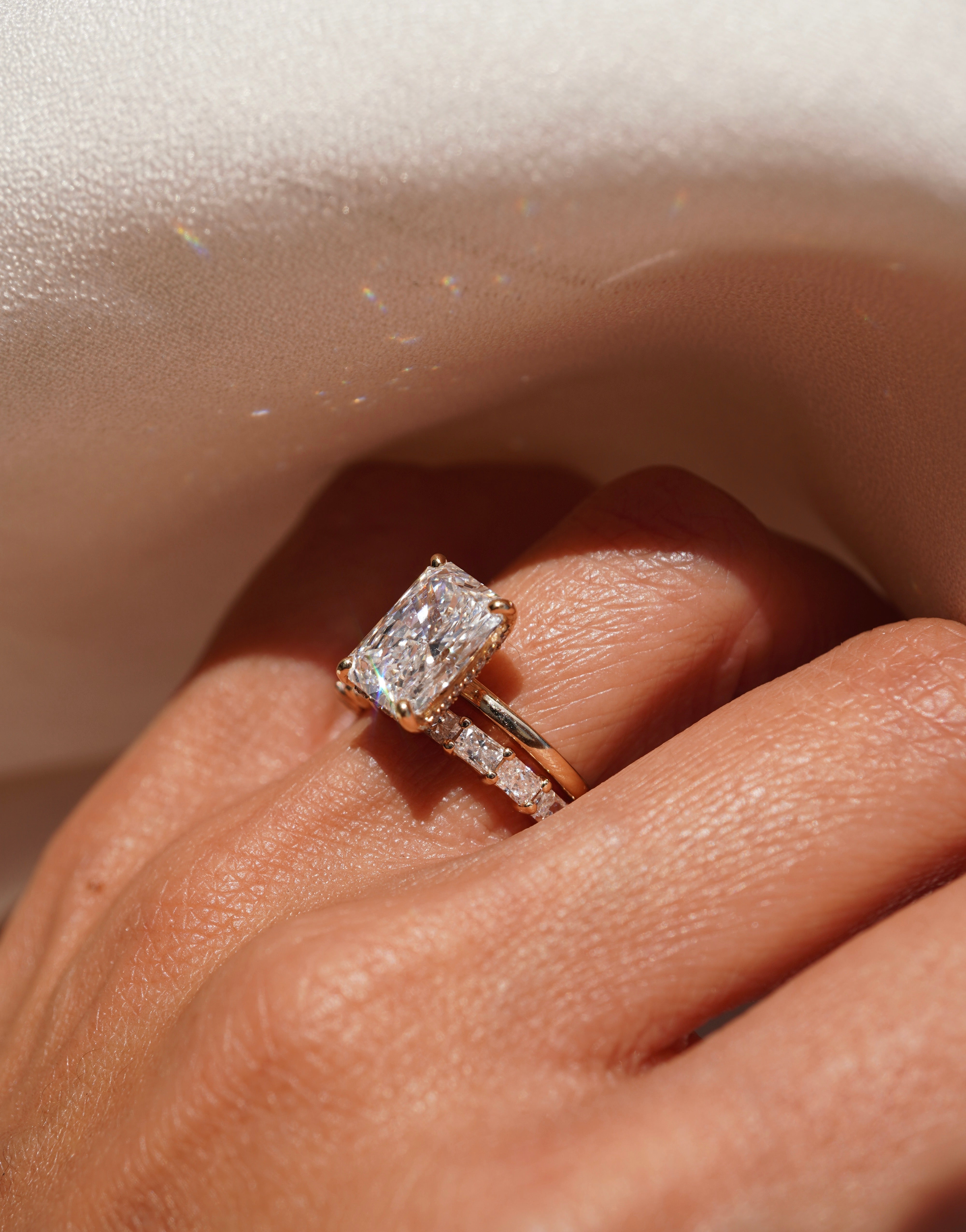 Lab Grown Petite East-West Radiant Band