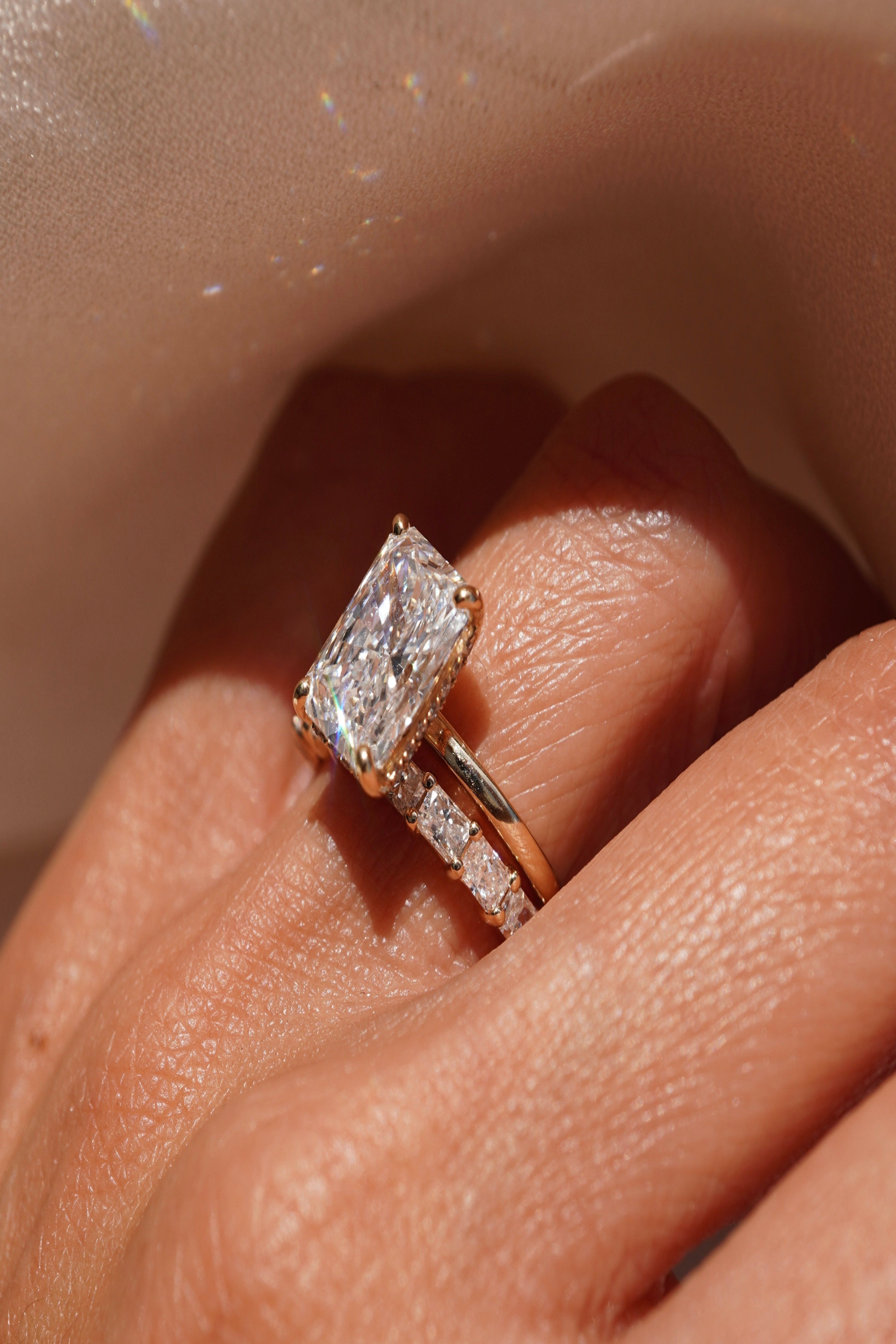 Lab Grown Petite East-West Radiant Band