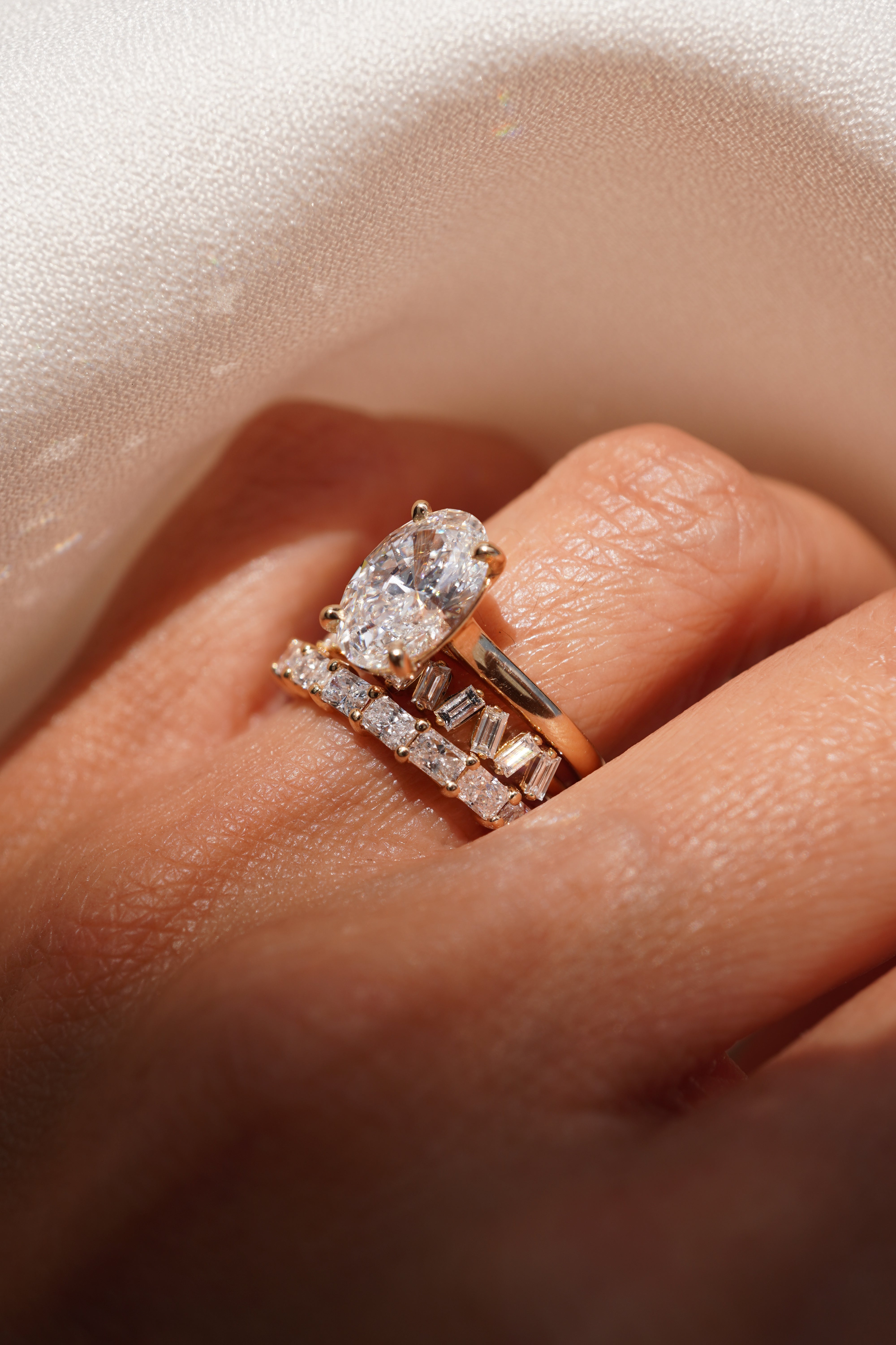 Lab Grown Petite East-West Radiant Band