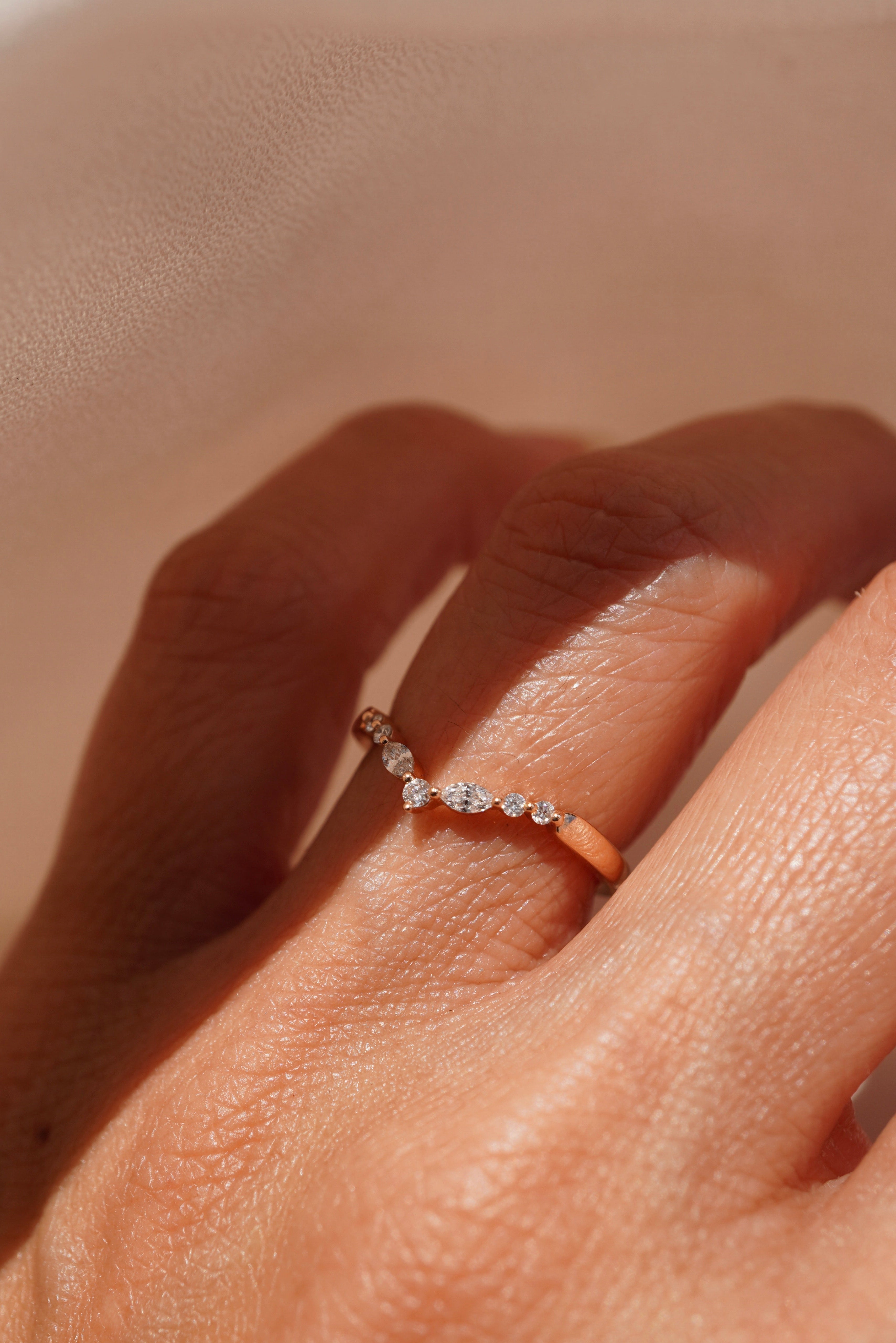 Marquise and Round Diamond Contour
