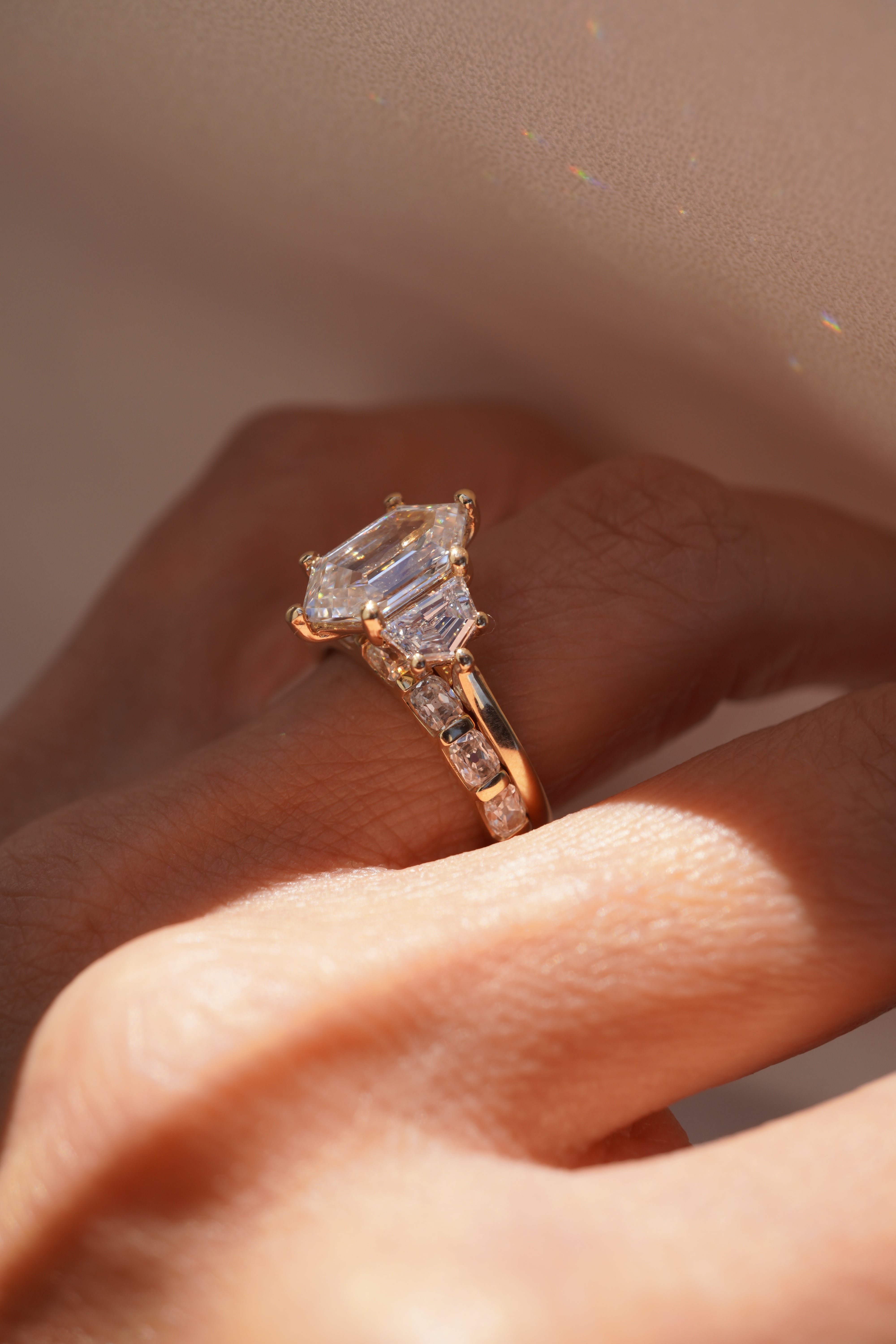 Enchanted Antique Cushion Diamond Band