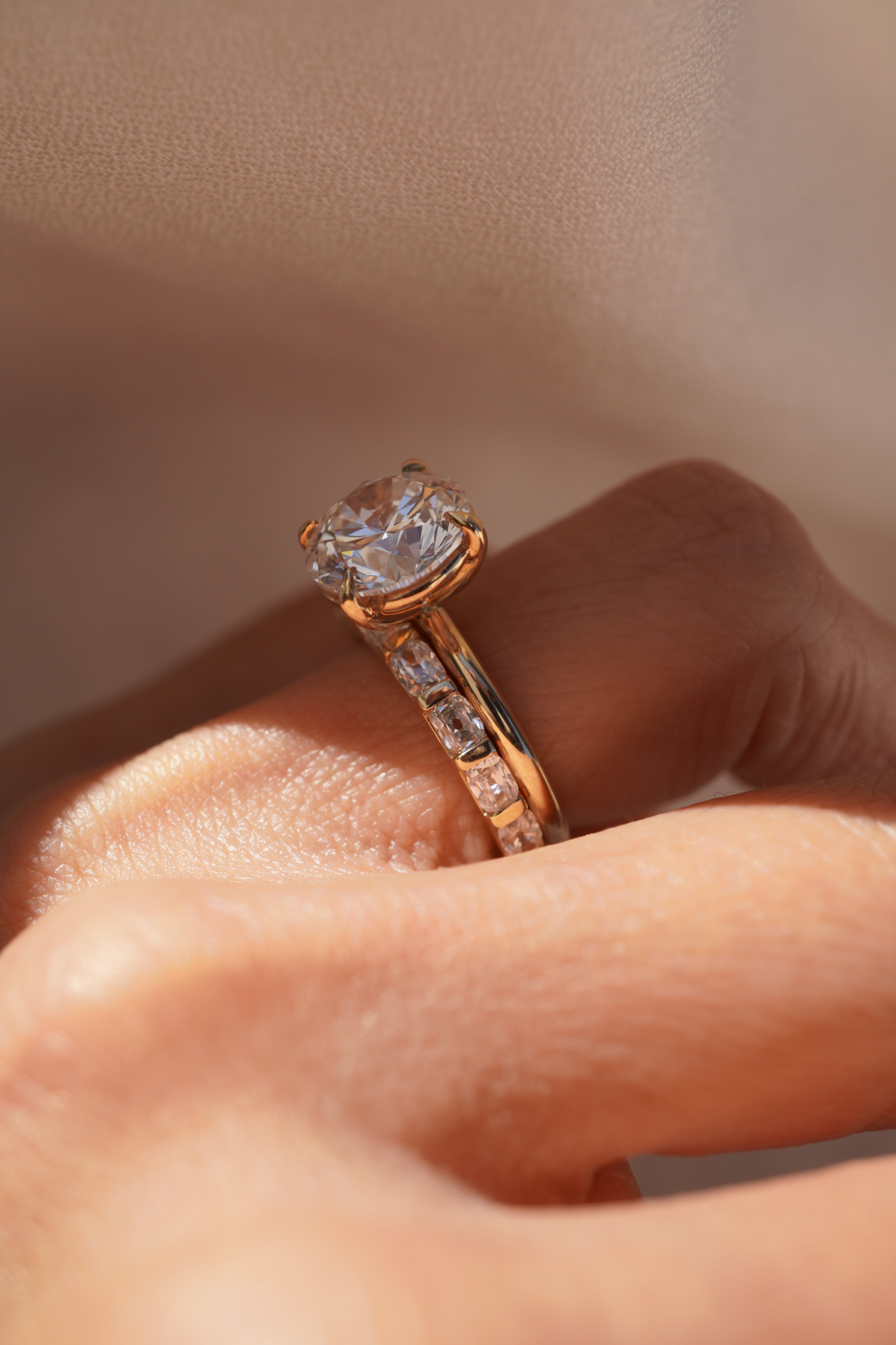 Enchanted Antique Cushion Diamond Band