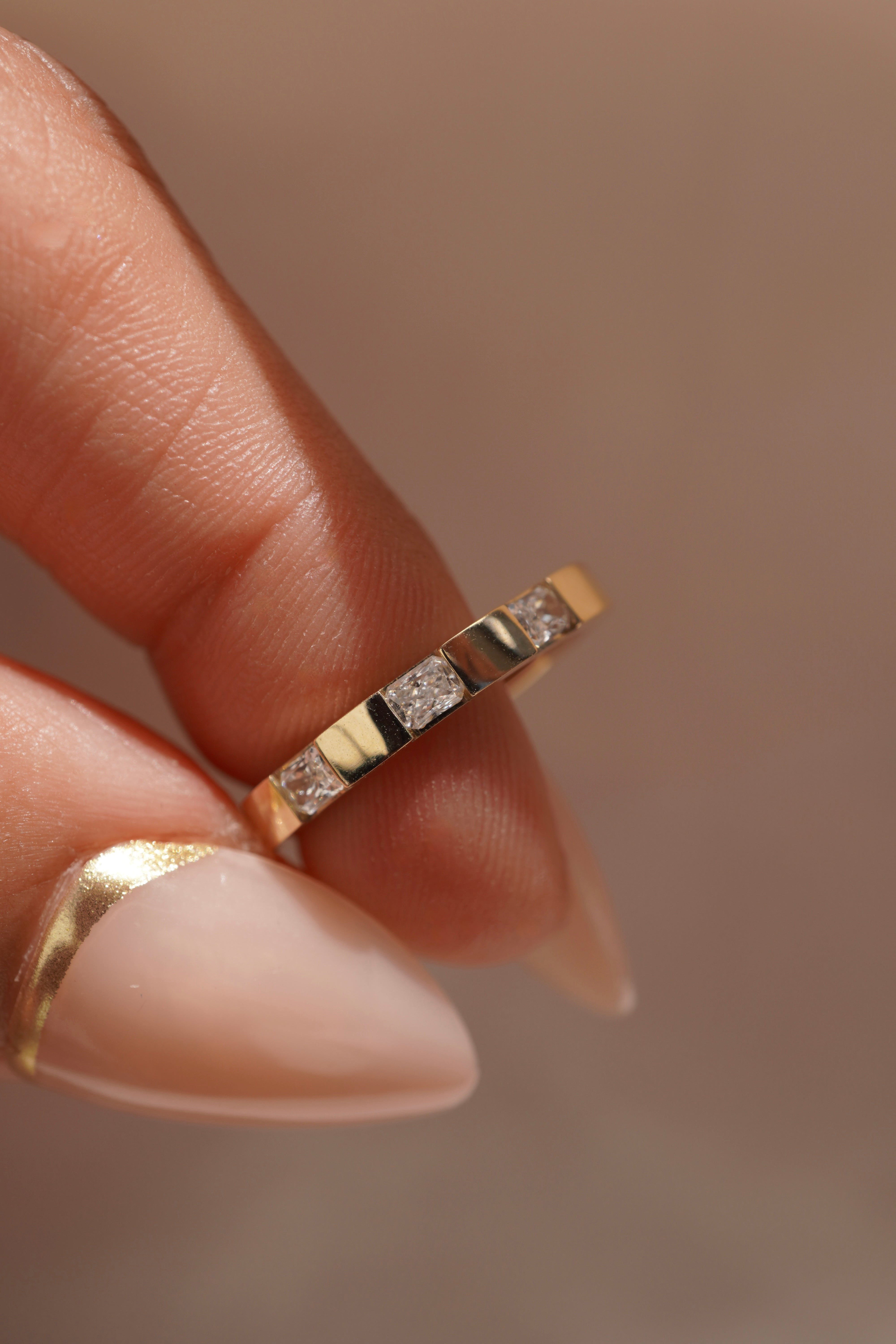 Radiant Inlay Diamond Band