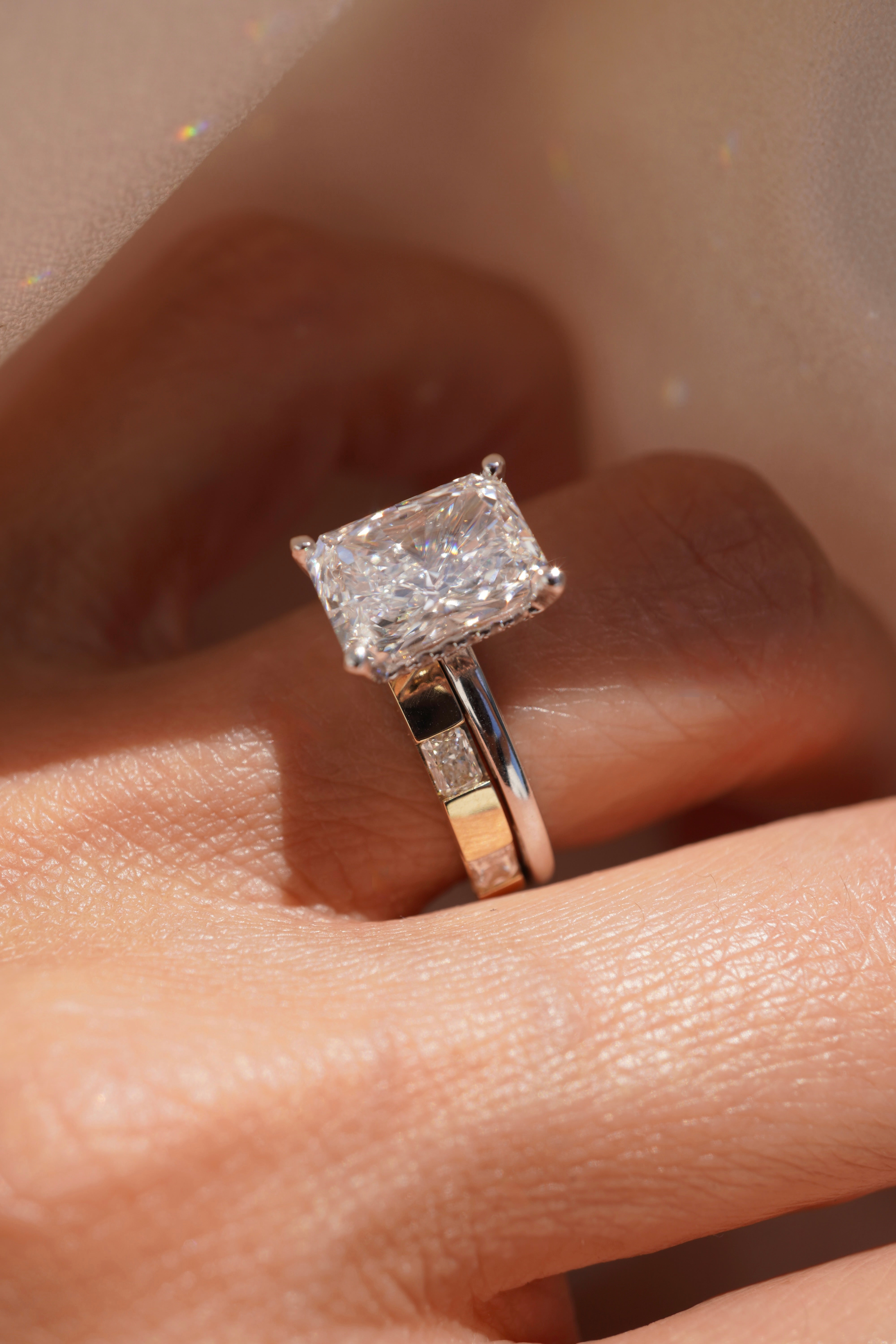 Radiant Inlay Diamond Band