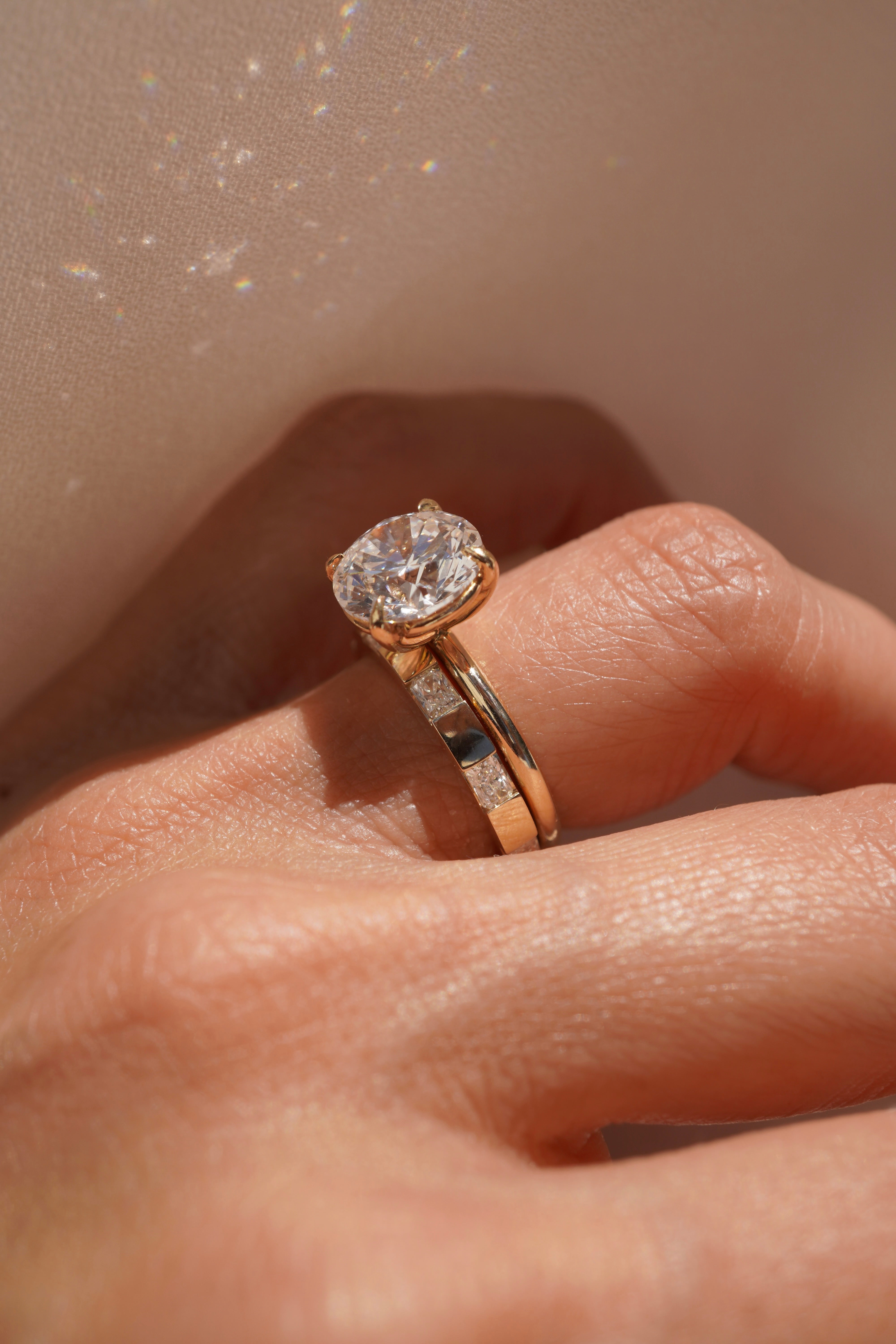 Radiant Inlay Diamond Band