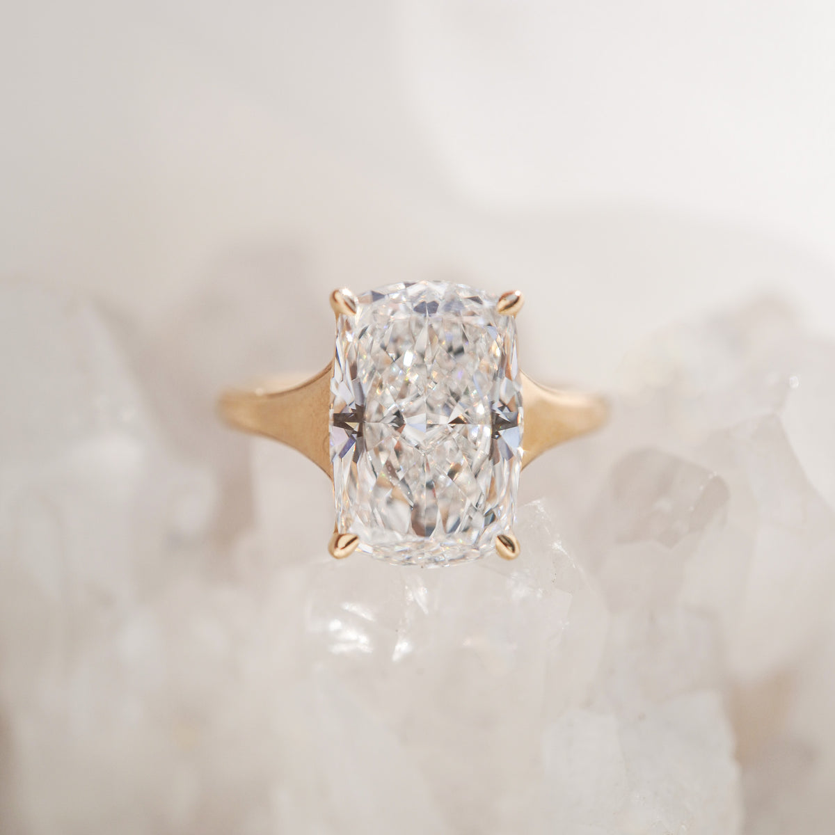 Stella Elongated Cushion Diamond Ring