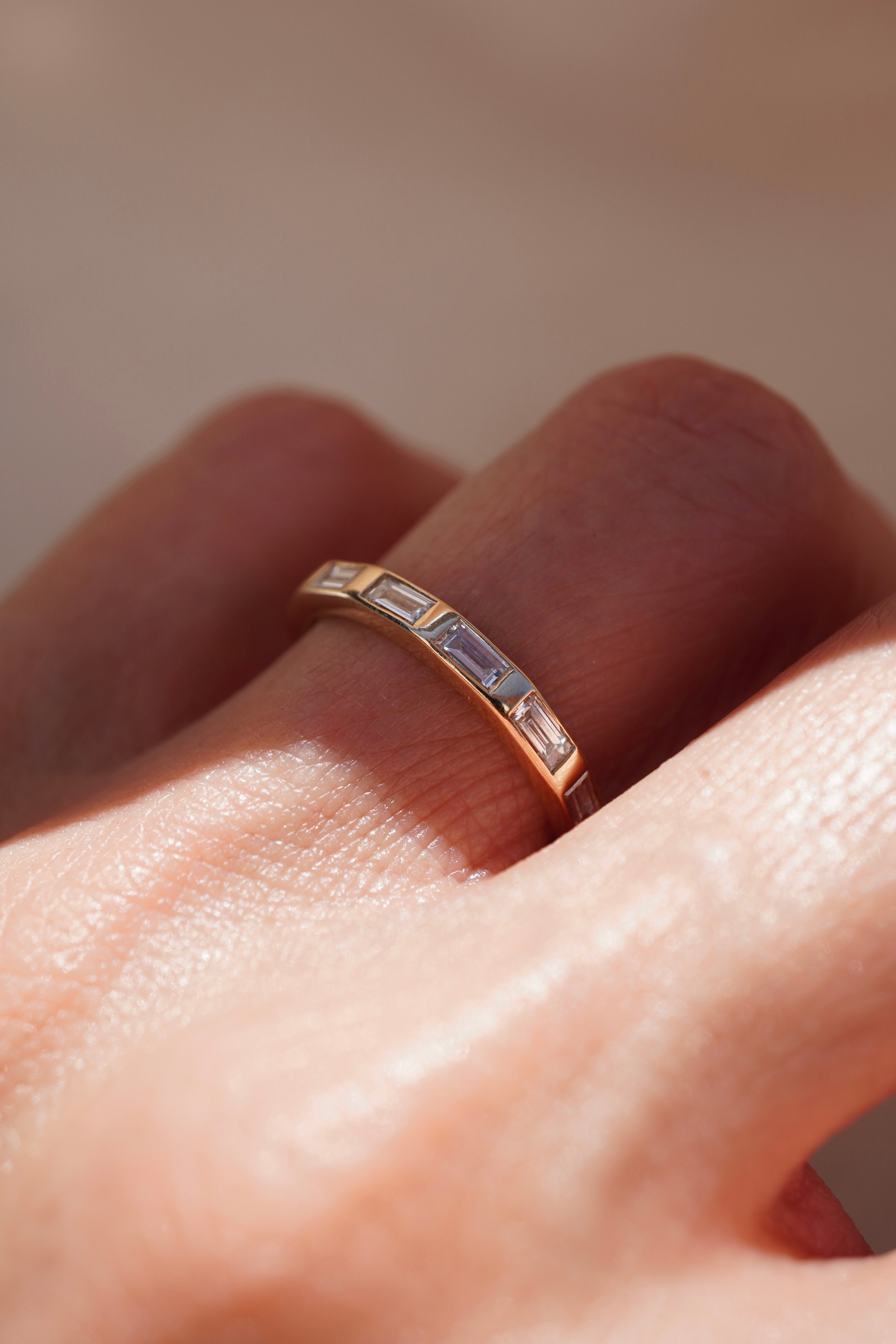 Lab Grown Baguette Prism Band