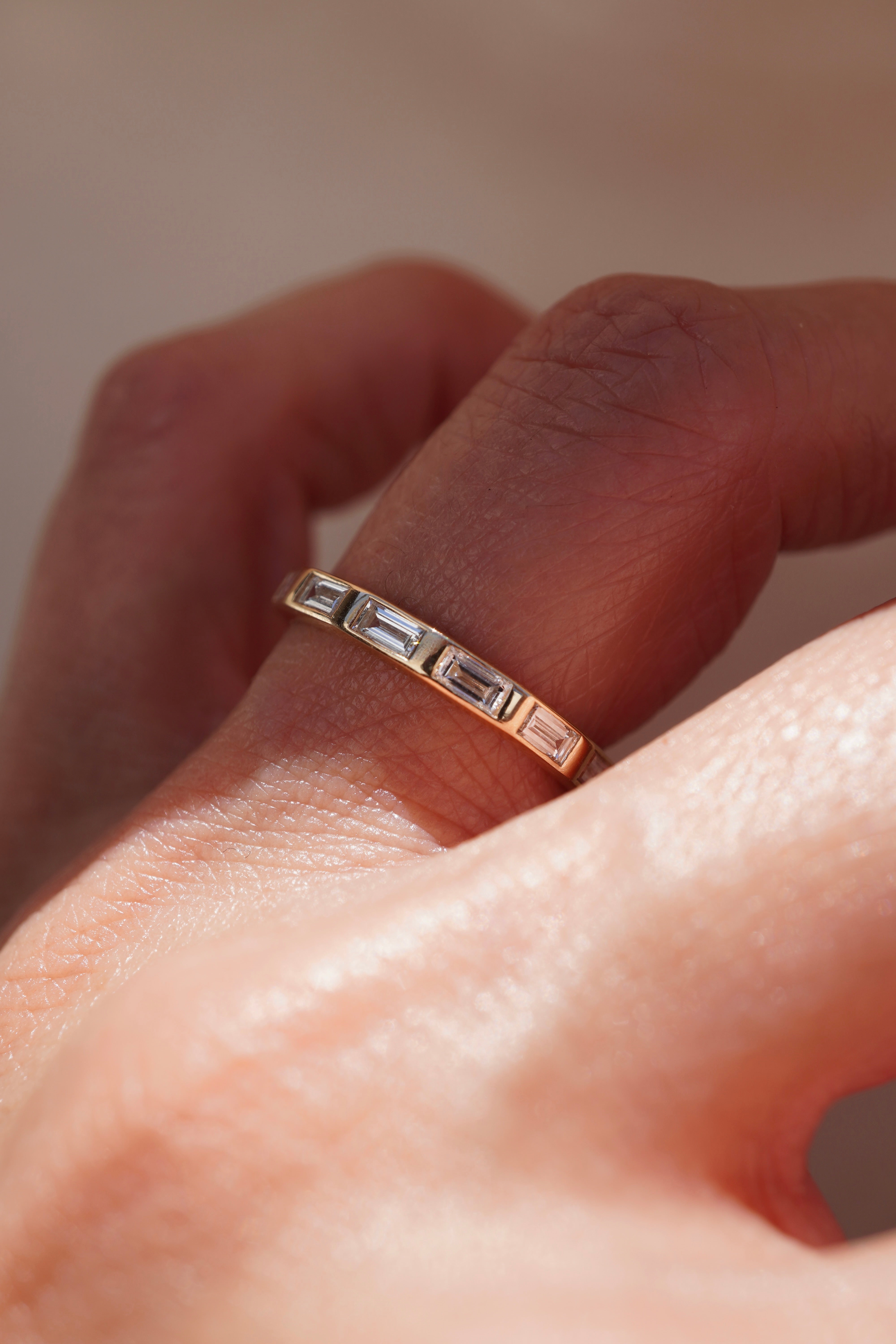 Lab Grown Baguette Prism Band