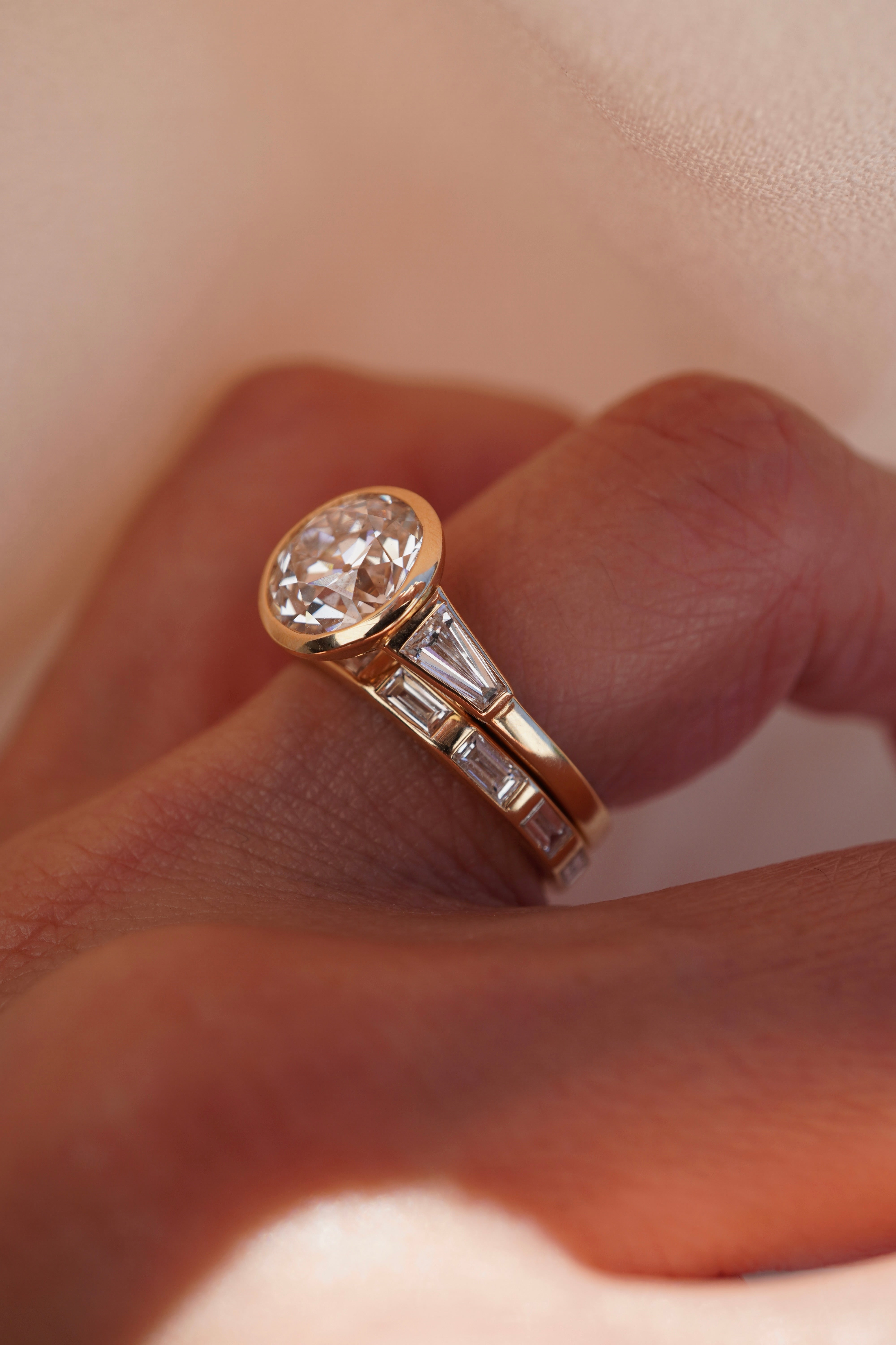 Lab Grown Baguette Prism Band