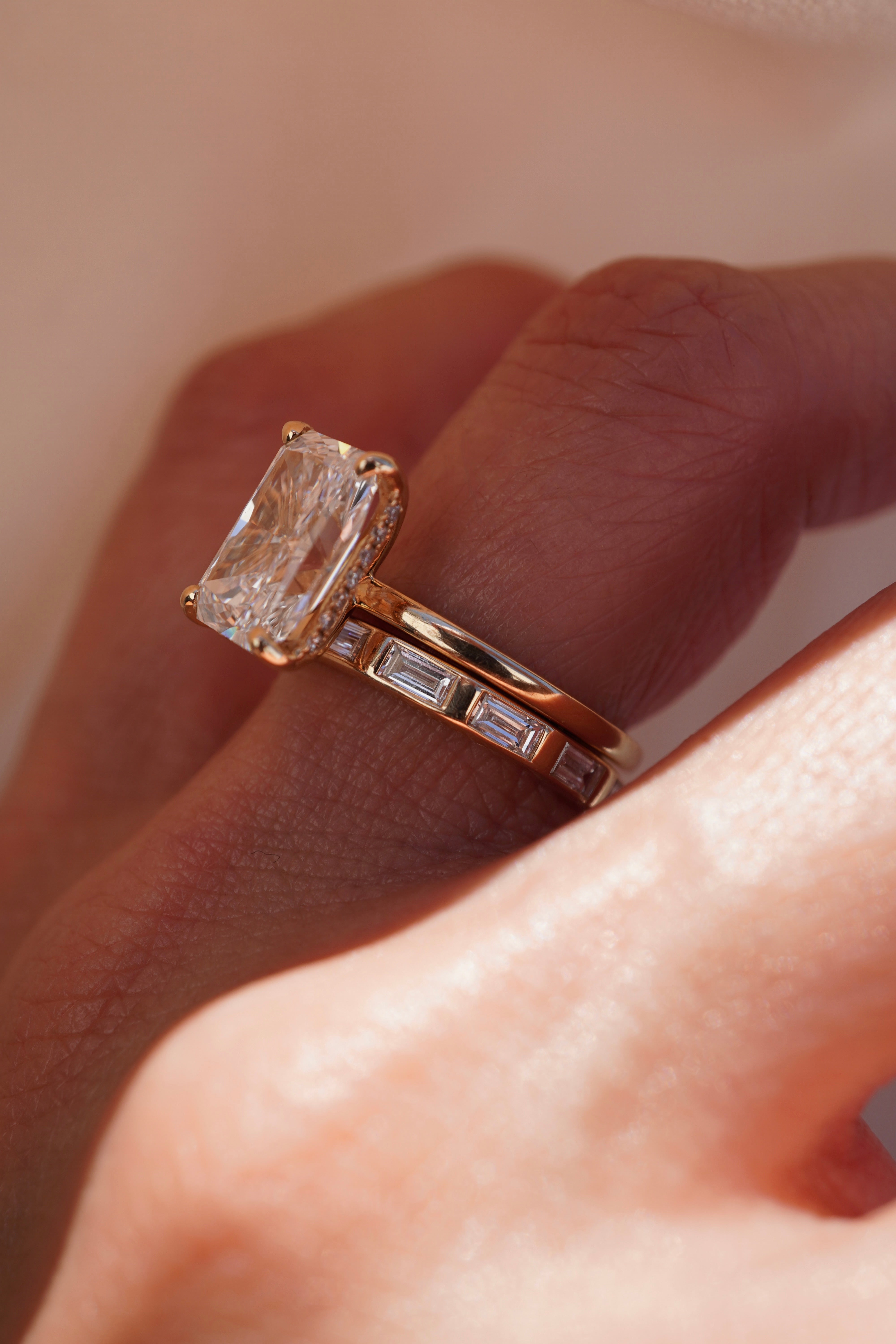 Lab Grown Baguette Prism Band