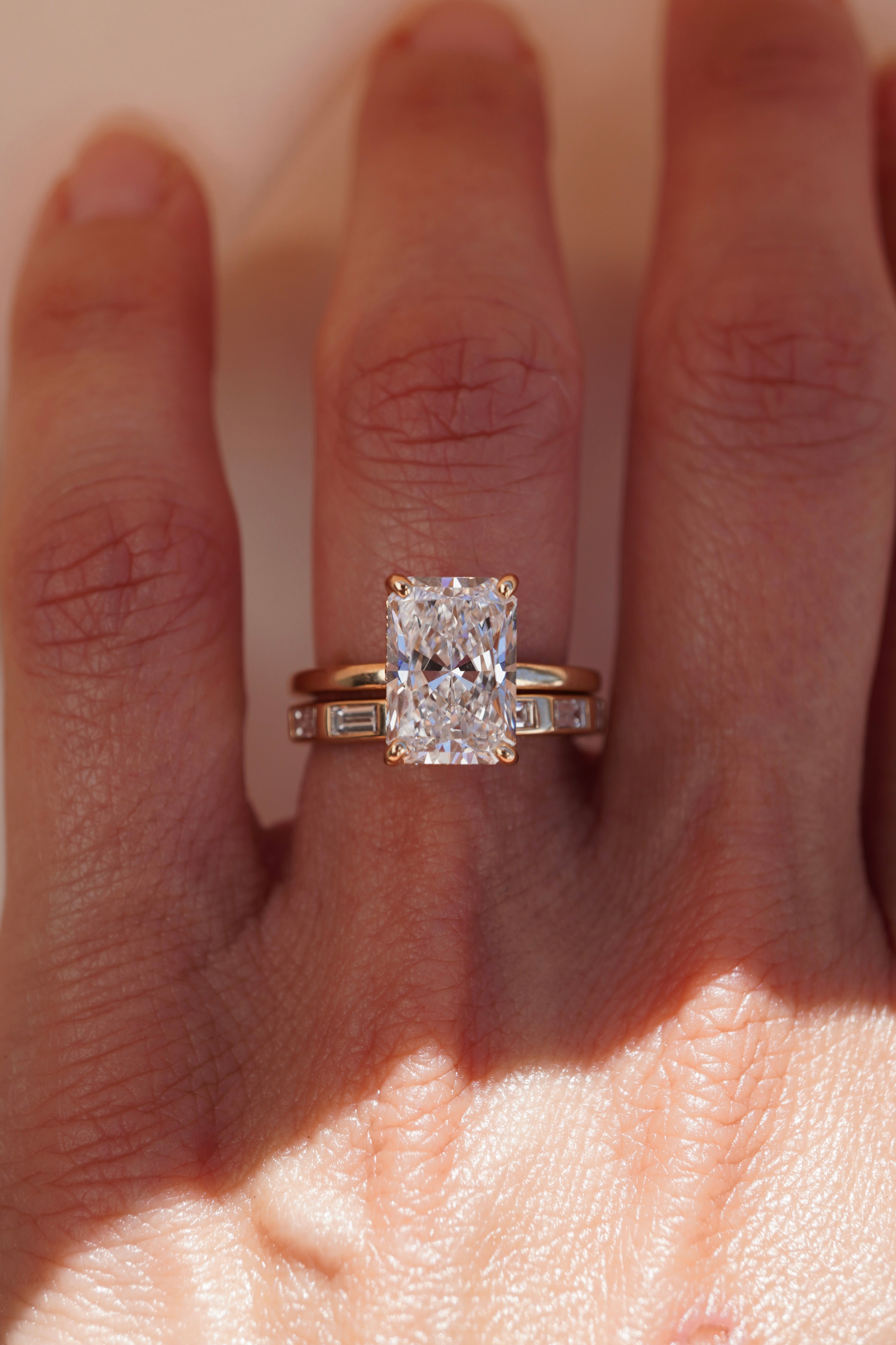 Lab Grown Baguette Prism Band