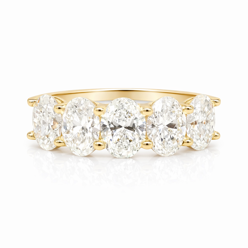 5 Oval Diamond Band