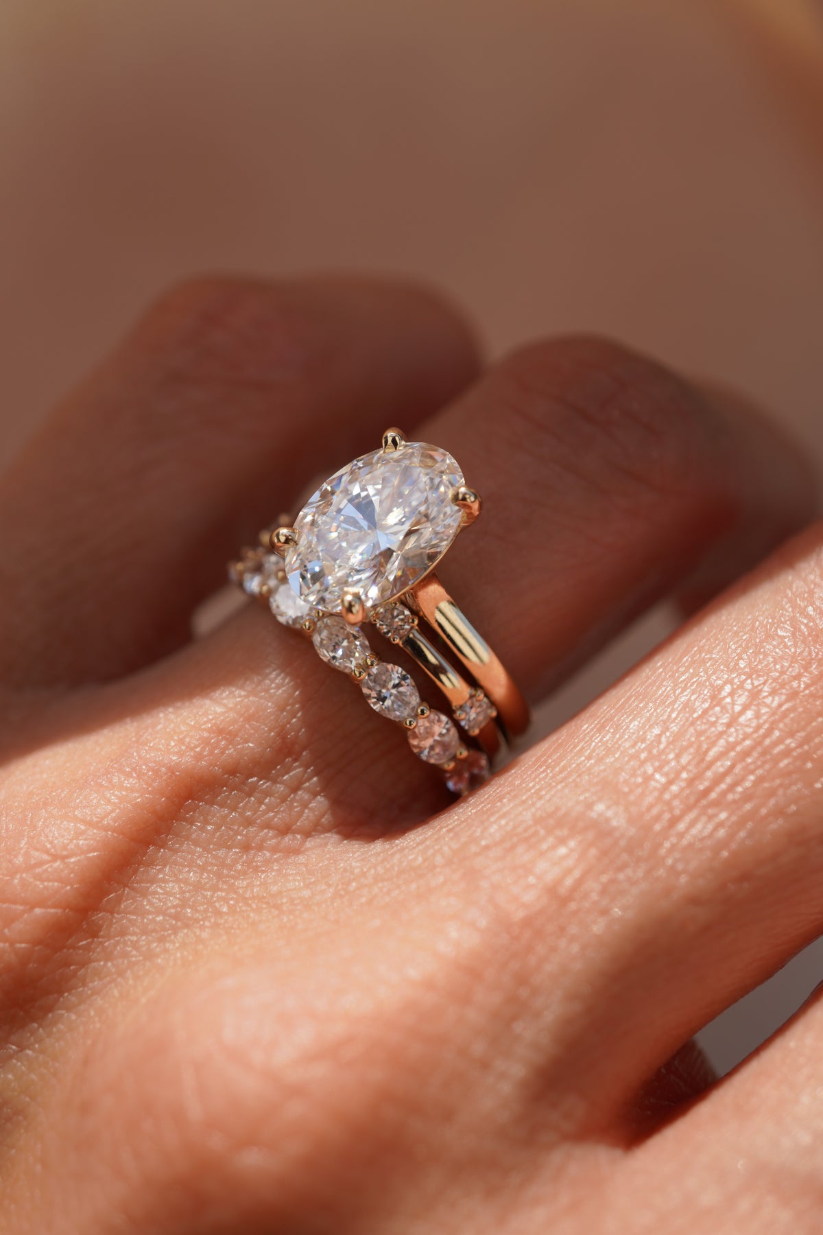 Lab Grown Petite East-West Oval Band