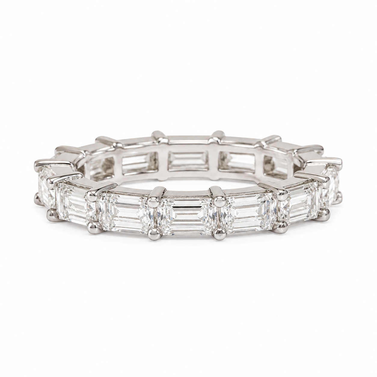 Vault East-West Emerald Diamond Eternity Band
