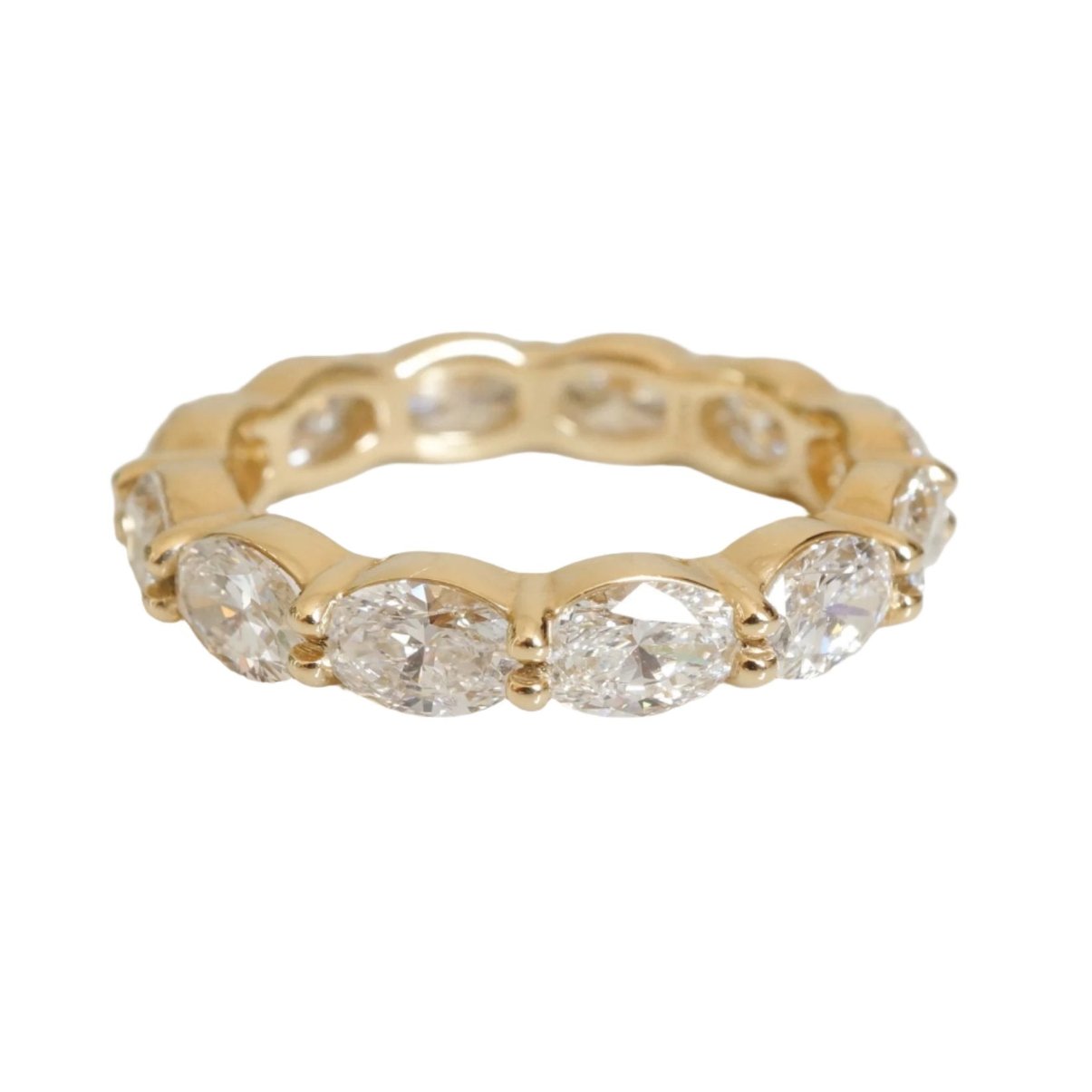 Large Lab Grown East-West Oval Diamond Eternity Band