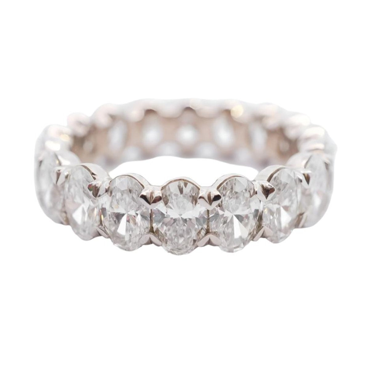 Large Lab Grown Oval Eternity Band