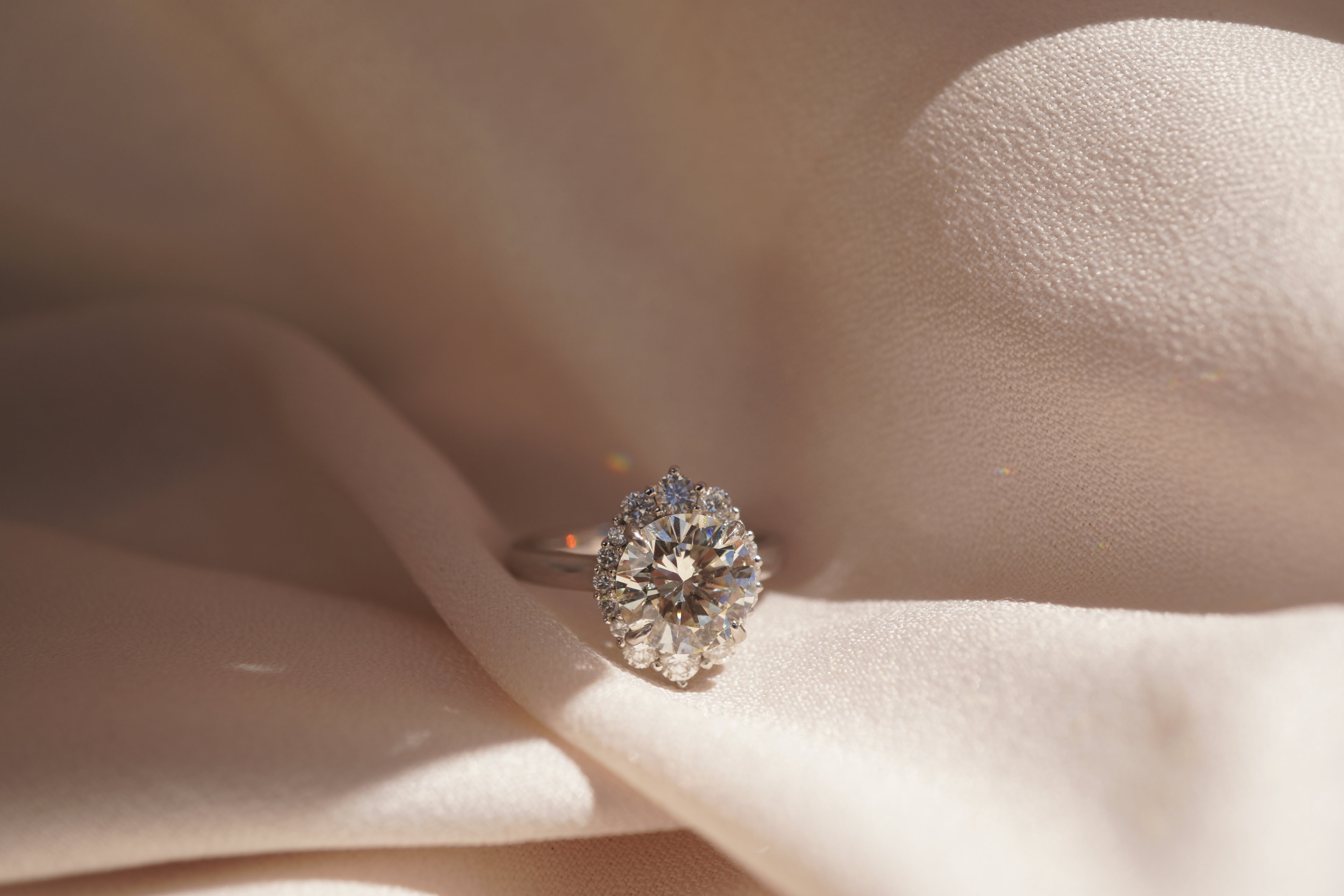 Snowflake Halo Diamond Ring