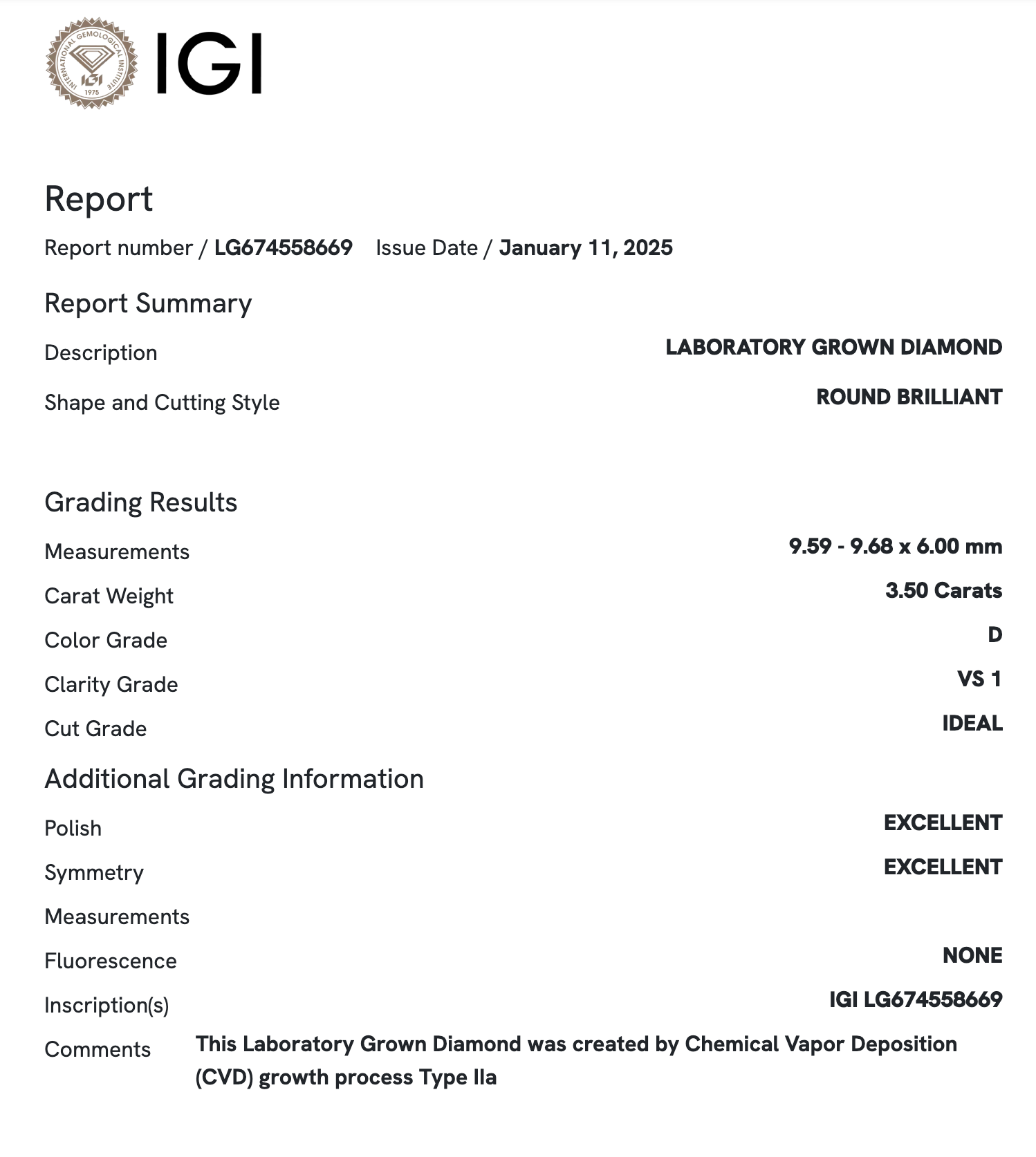 Round Diamond Solitaire