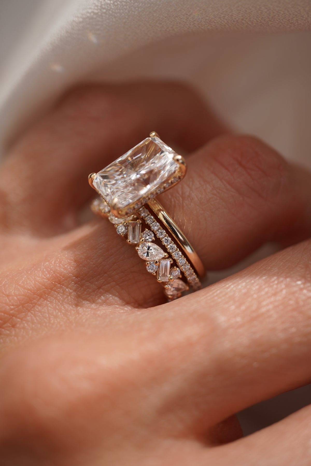 Lab Grown Mixed Pear Diamond Band