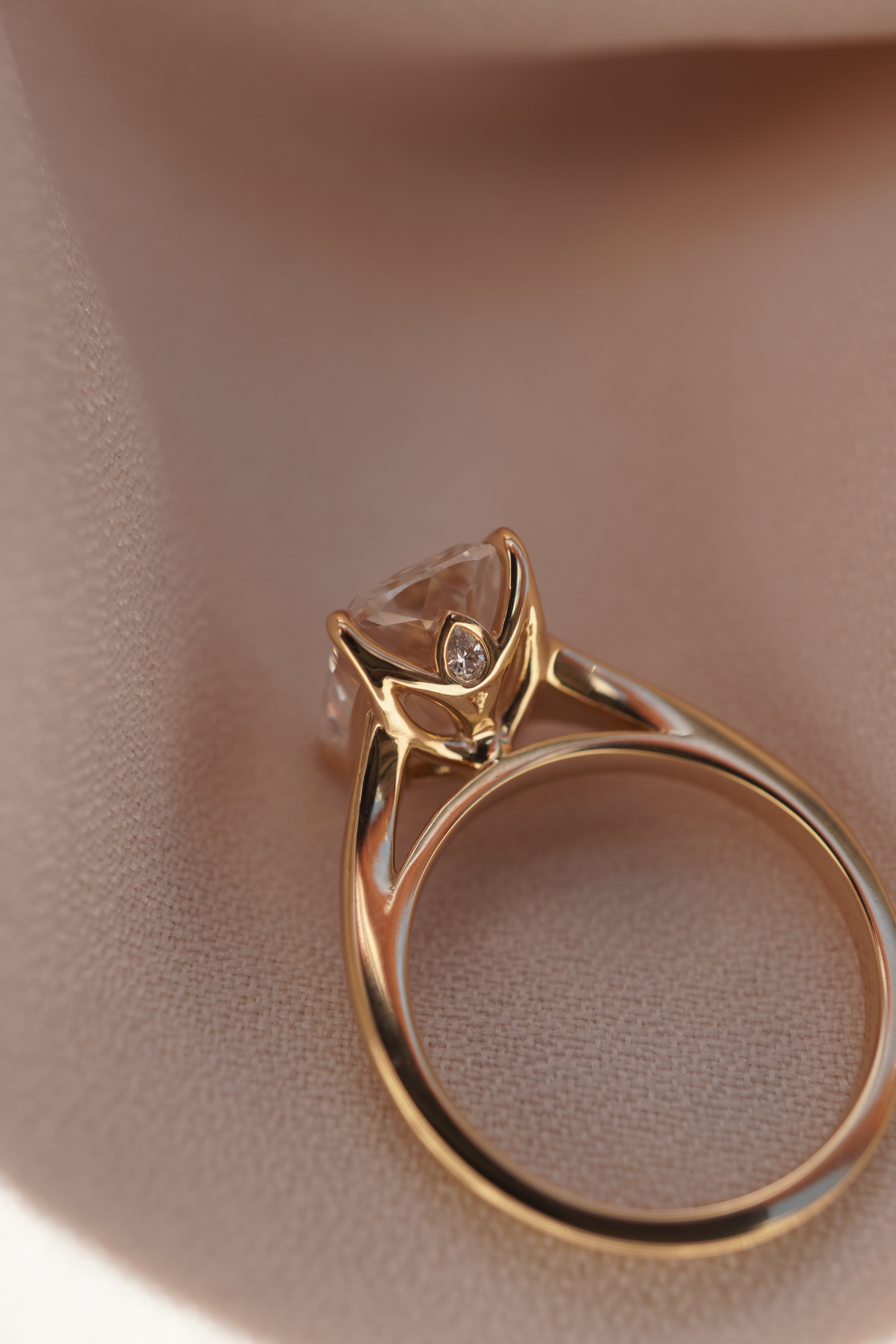 Stella Elongated Cushion Diamond Ring