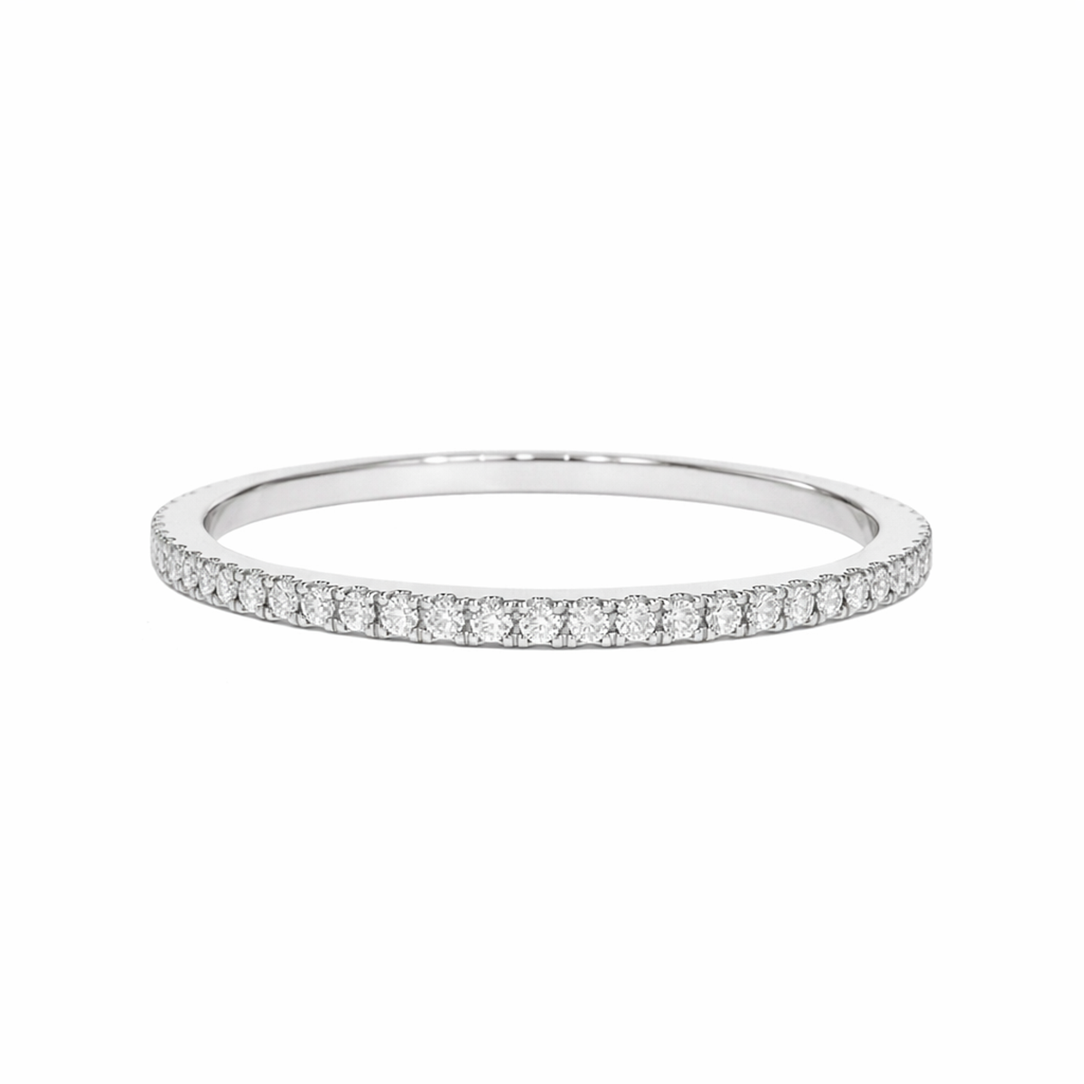 Platinum Thin Diamond Band