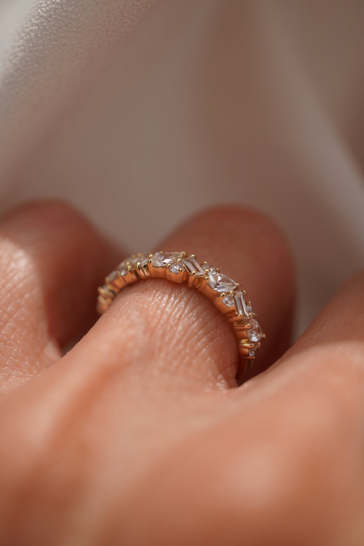 Lab Grown Mixed Pear Diamond Band