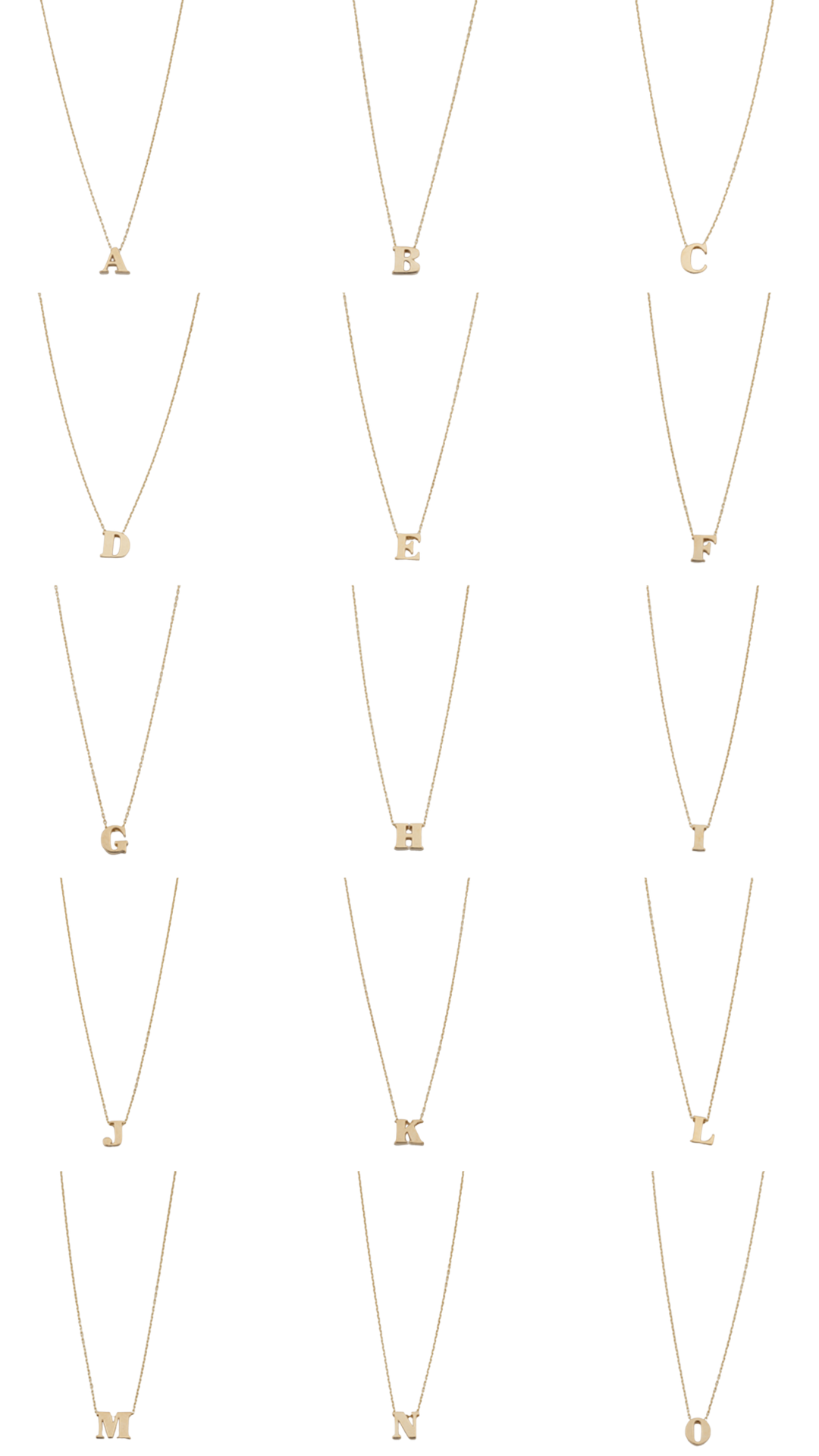 Block Initial Necklace