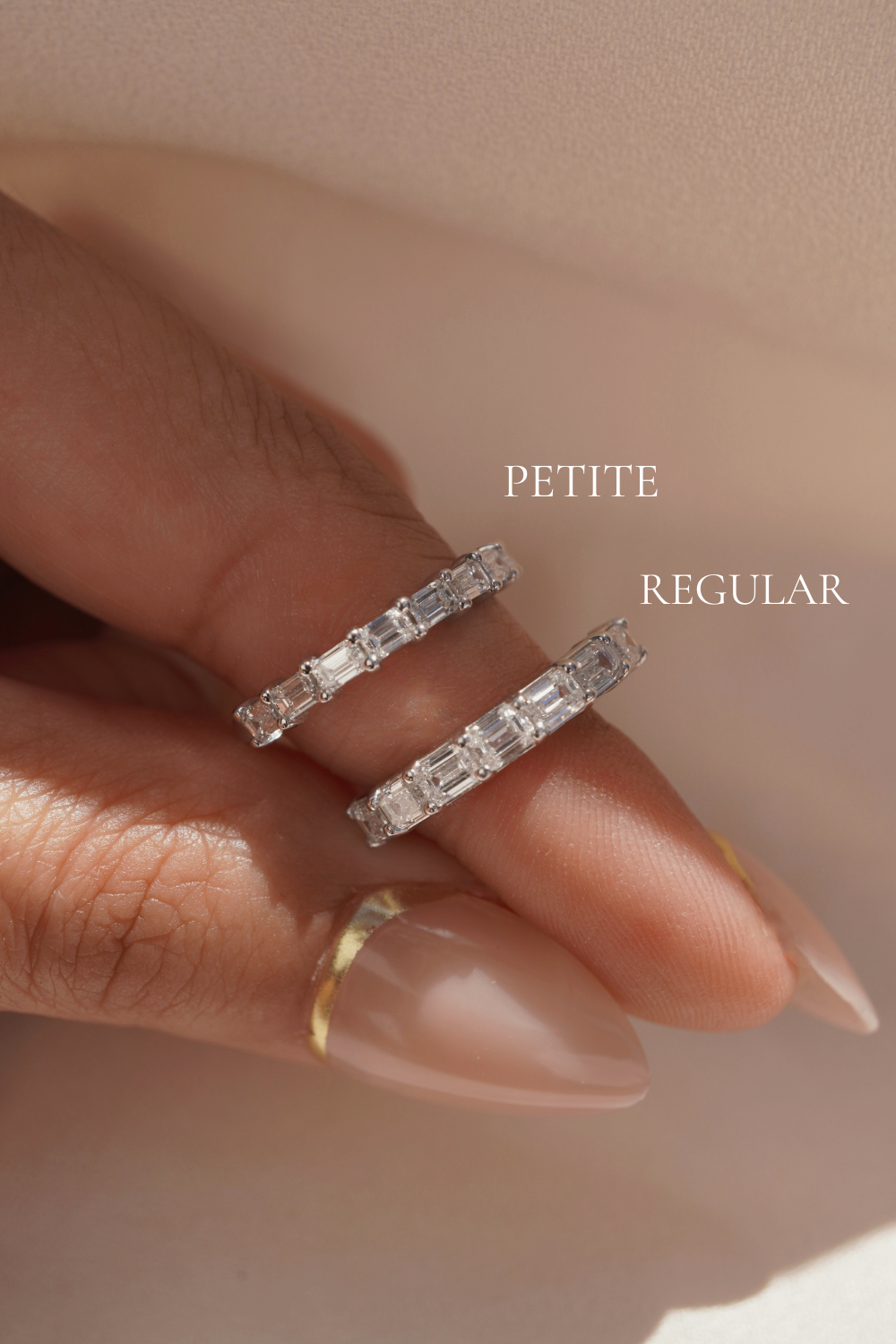 Lab Grown East-West Emerald Band