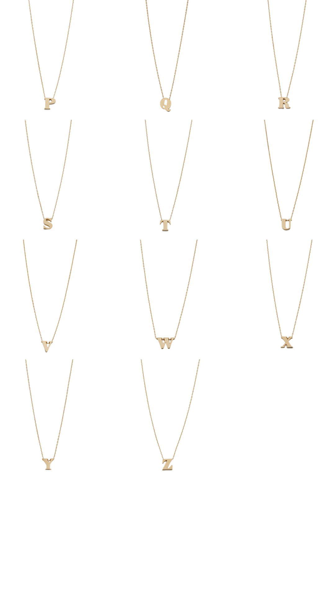 Block Initial Necklace