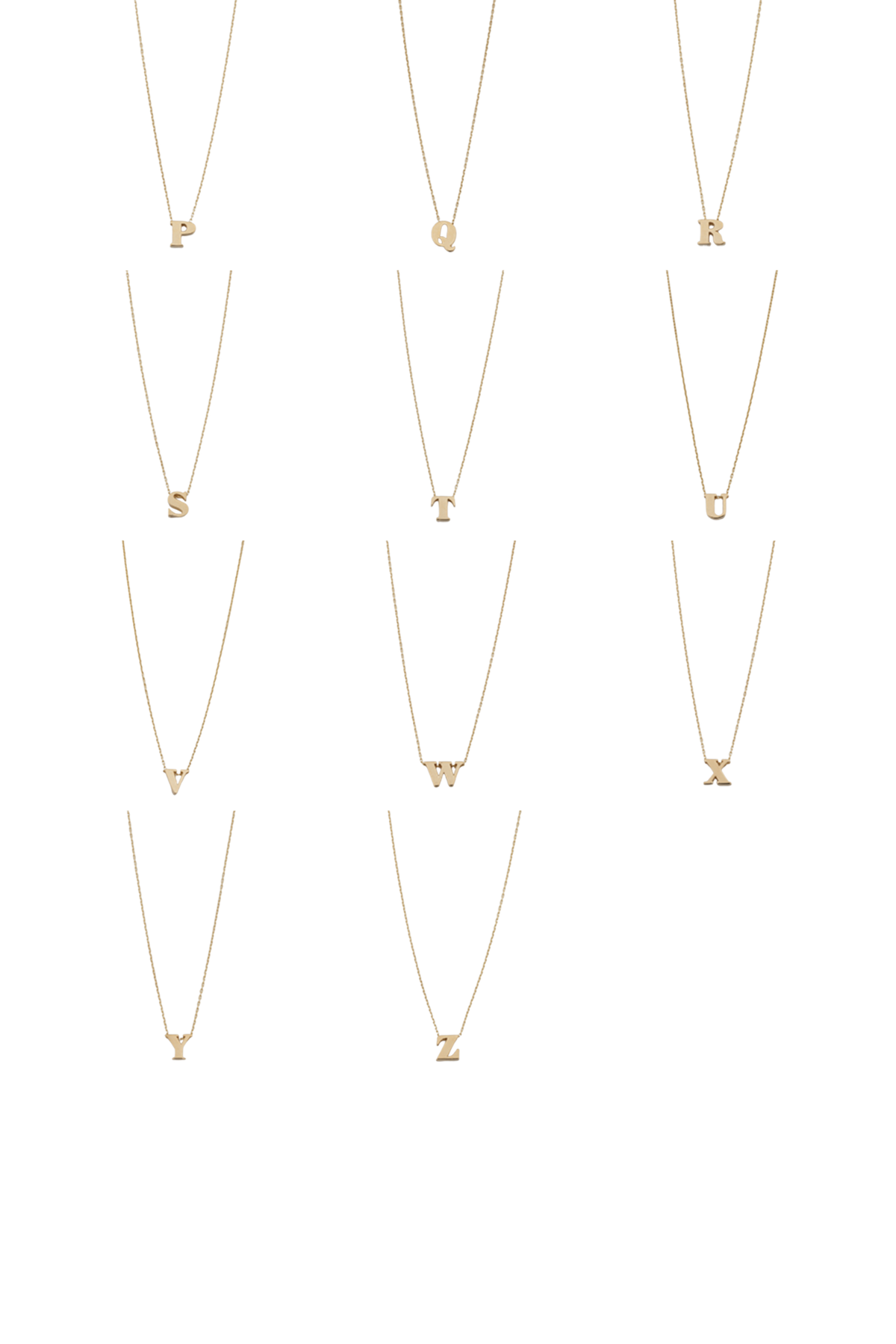 Block Initial Necklace