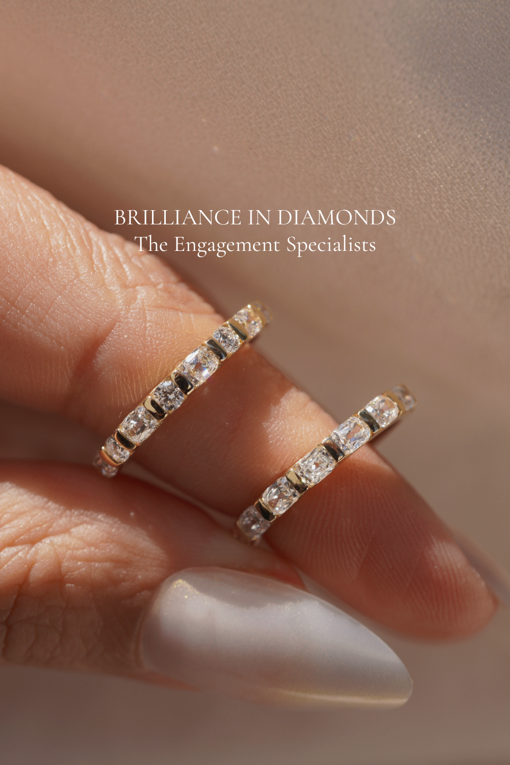 Enchanted Antique Cushion and Round Diamond Band