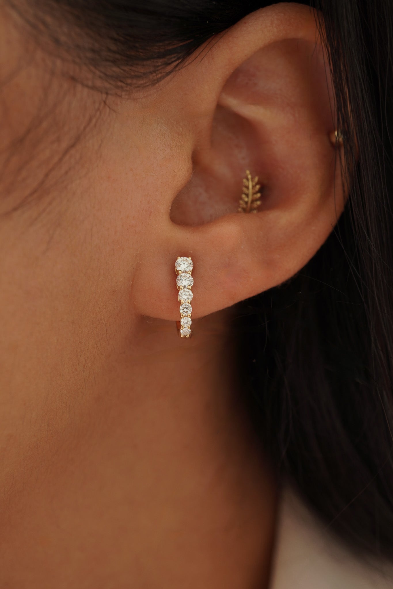 Graduated Diamond Huggies