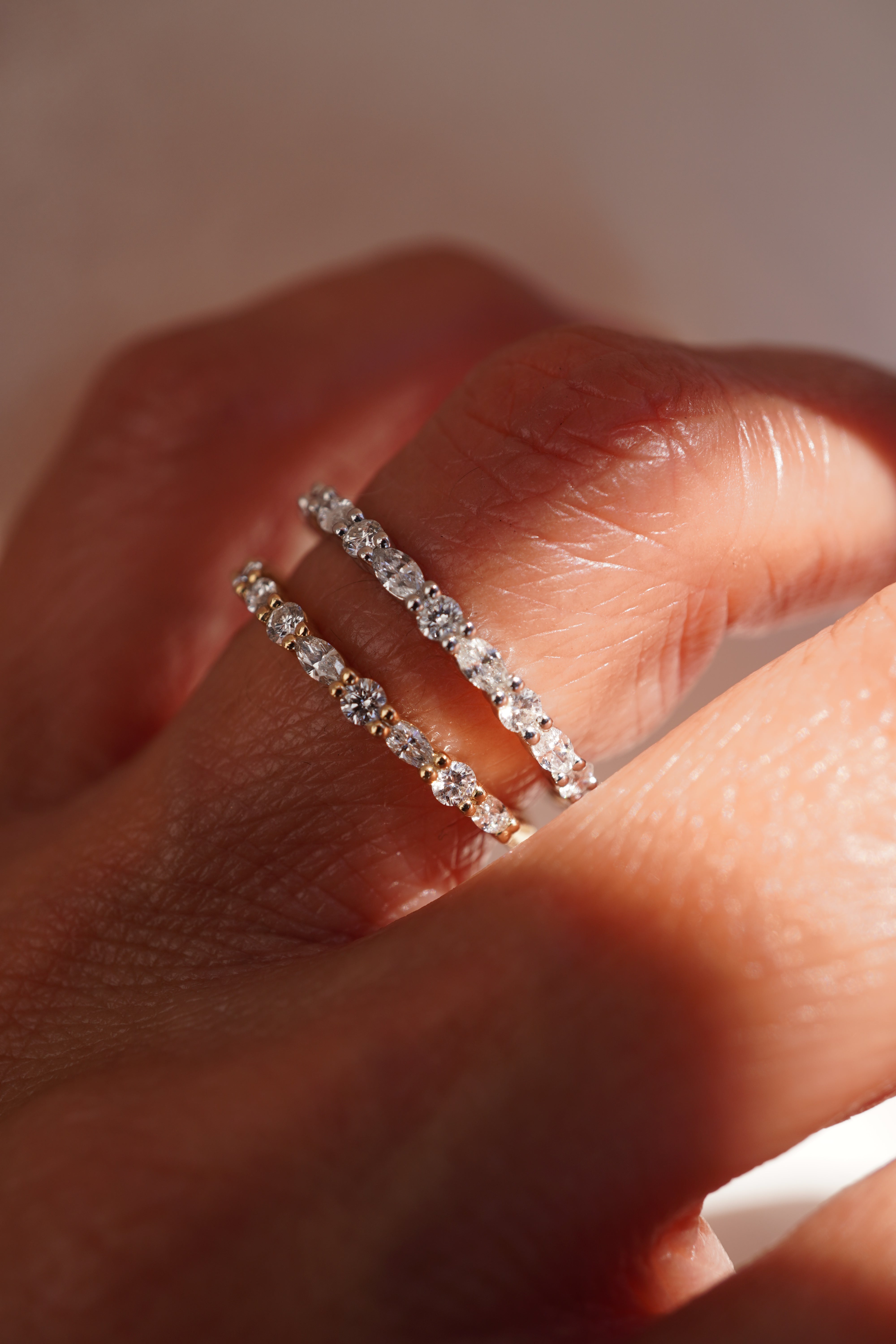 Petite Marquise and Round Diamond Band