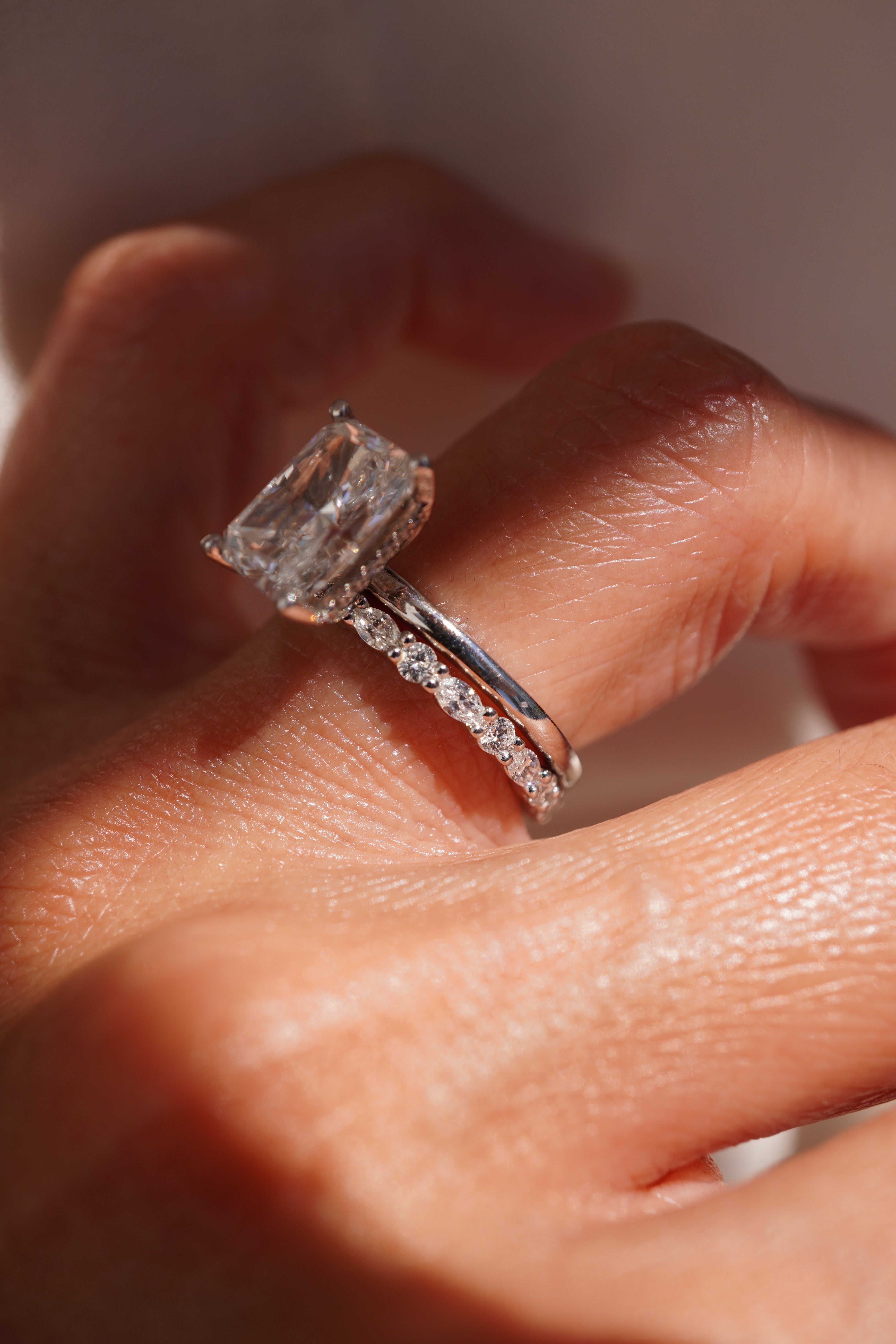 Petite Marquise and Round Diamond Band