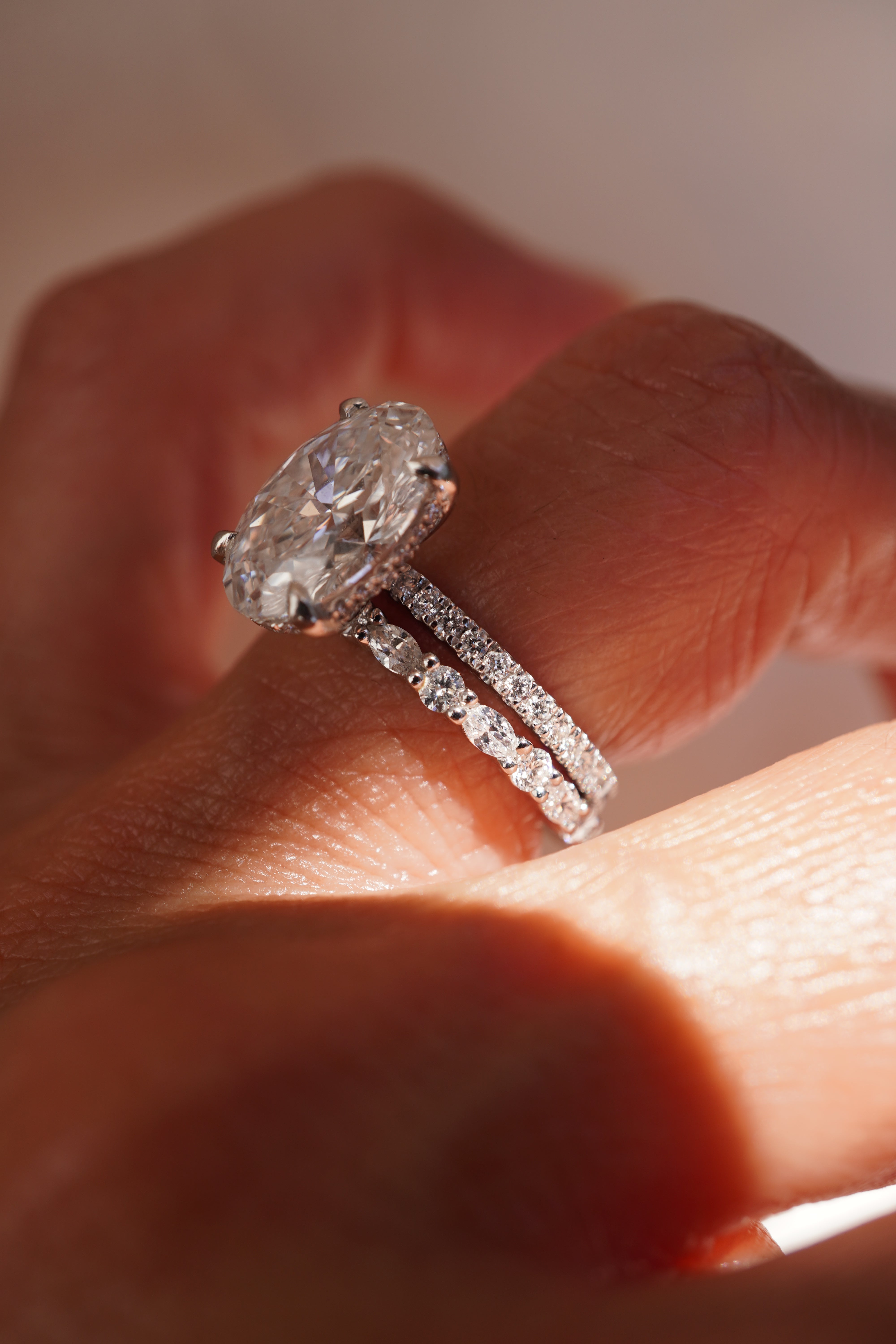 Petite Marquise and Round Diamond Band