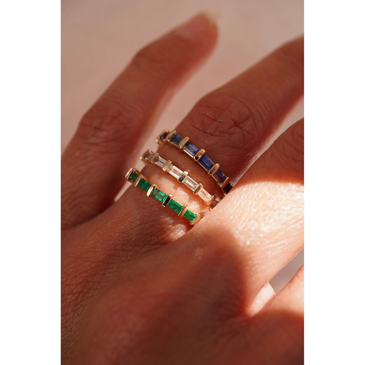 Baguette Gemstone Band
