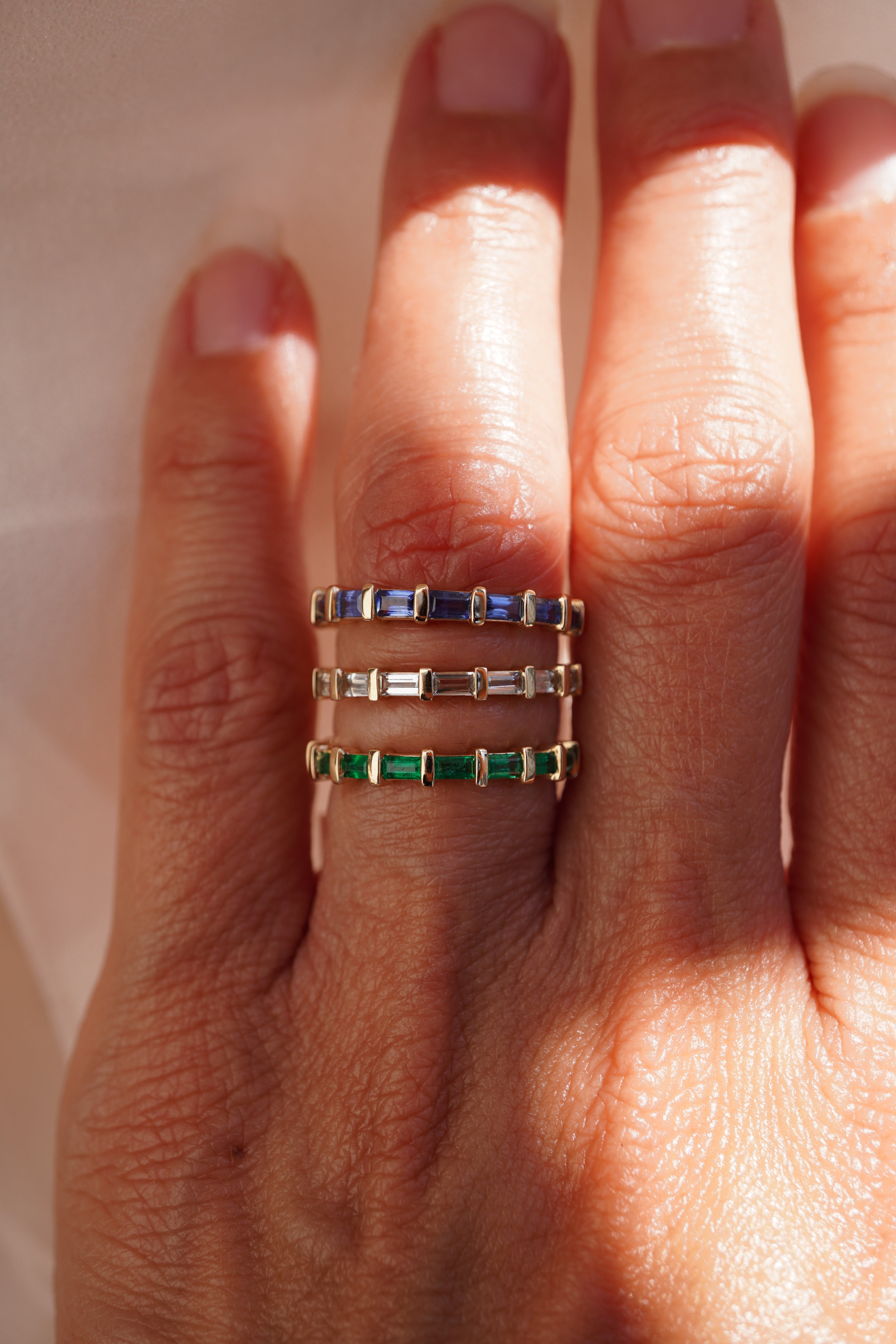 Baguette Gemstone Band