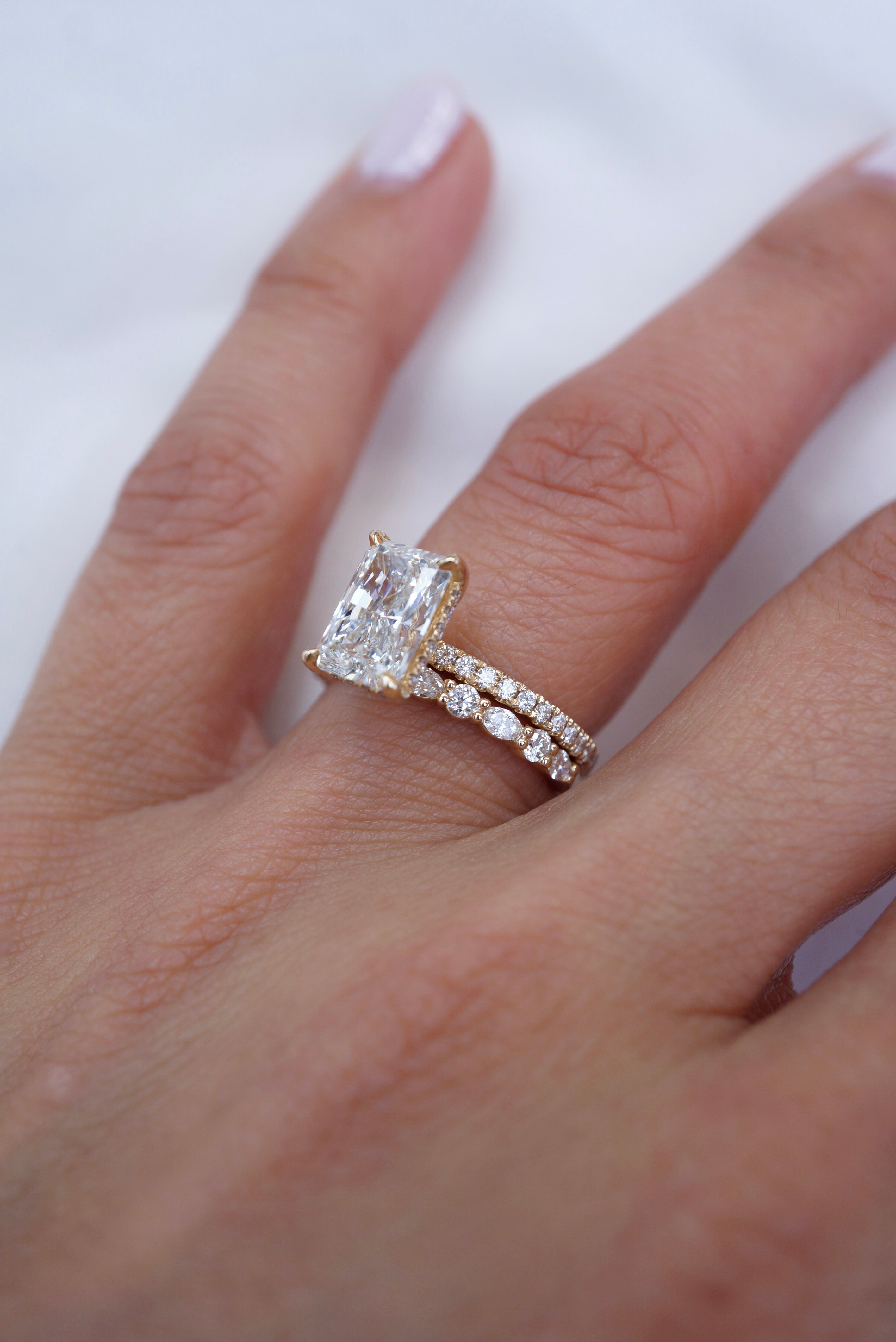 Petite Marquise and Round Diamond Band